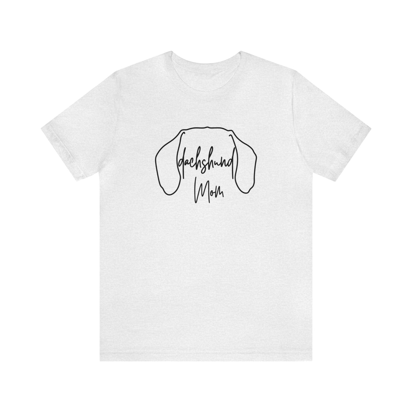 Dachshund Outline Mom Unisex Jersey Short Sleeve Tee