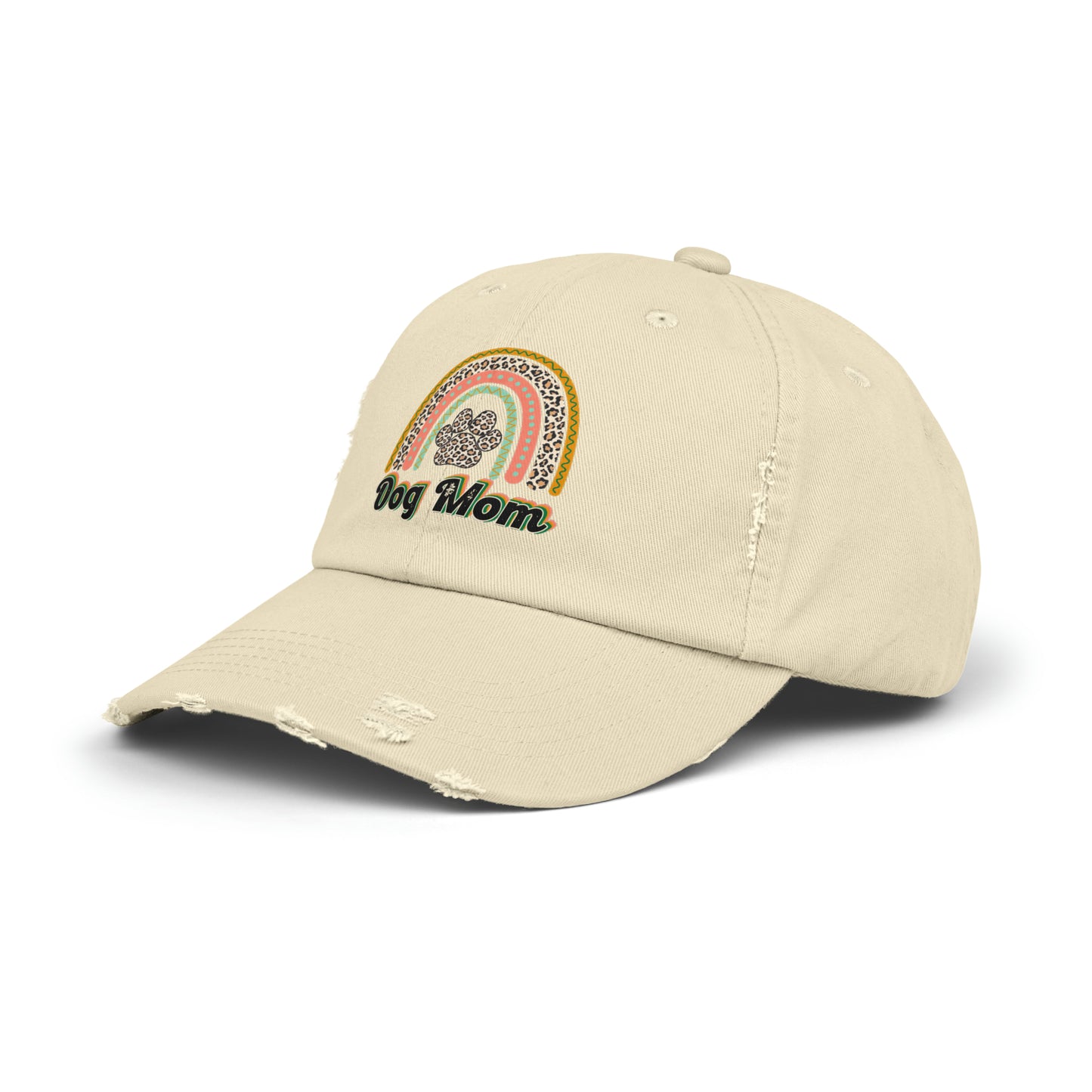 Dog Mom Unisex Distressed Cap