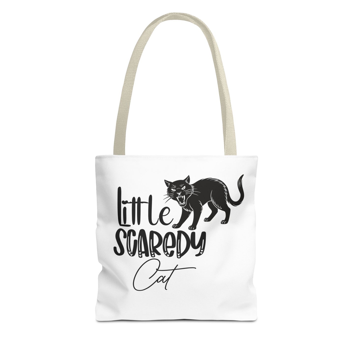 Scaredy Cat Tote Bag - Purrfect for Cat Lovers, Cute Gift for Halloween, Daily Use, Eco-Friendly, Pet Accessory, Funny Cat Humor