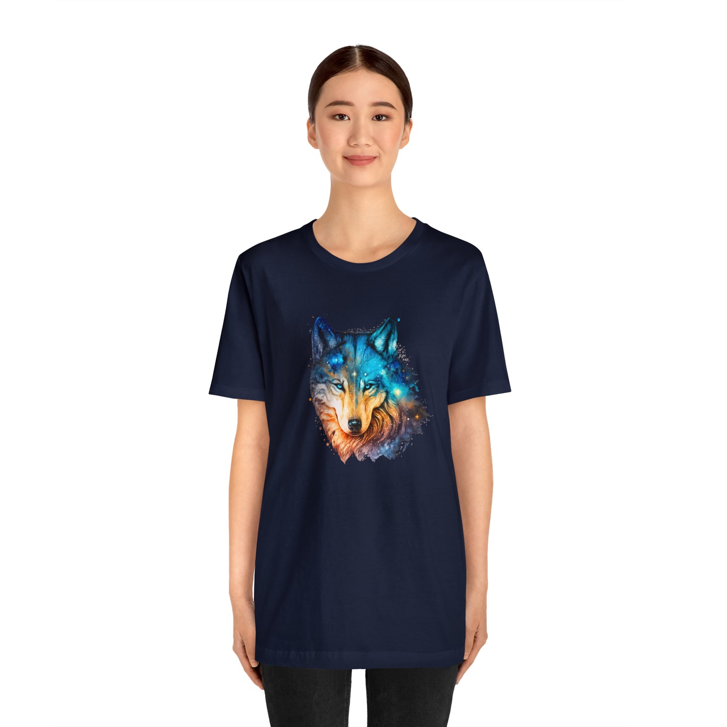 Unisex Jersey Short Sleeve Watercolor Wolf Tee