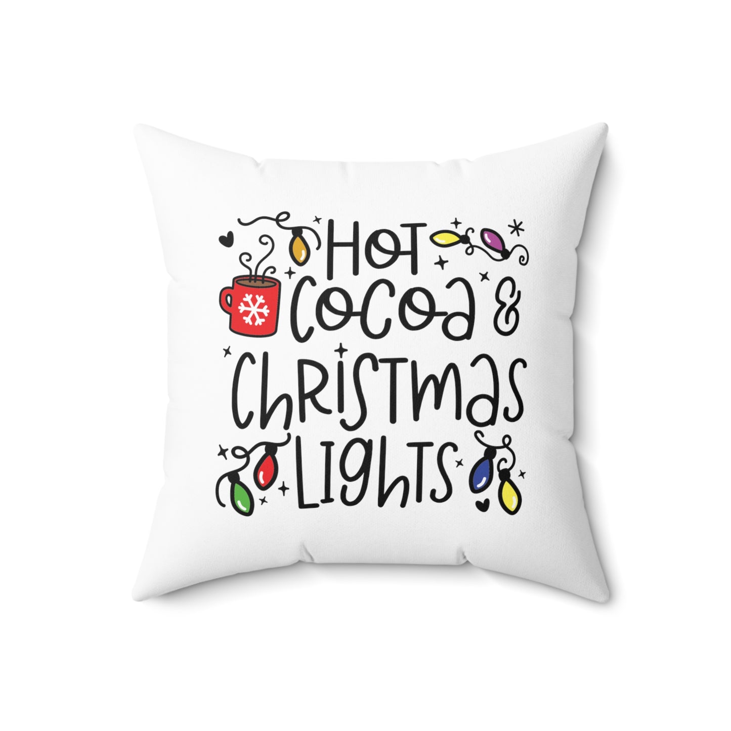 Christmas Spun Polyester Square Pillow