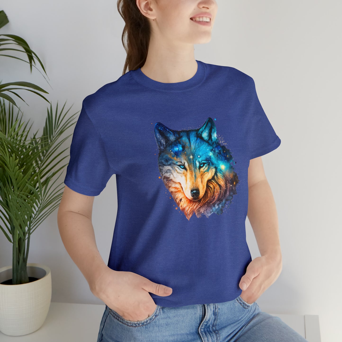 Unisex Jersey Short Sleeve Watercolor Wolf Tee