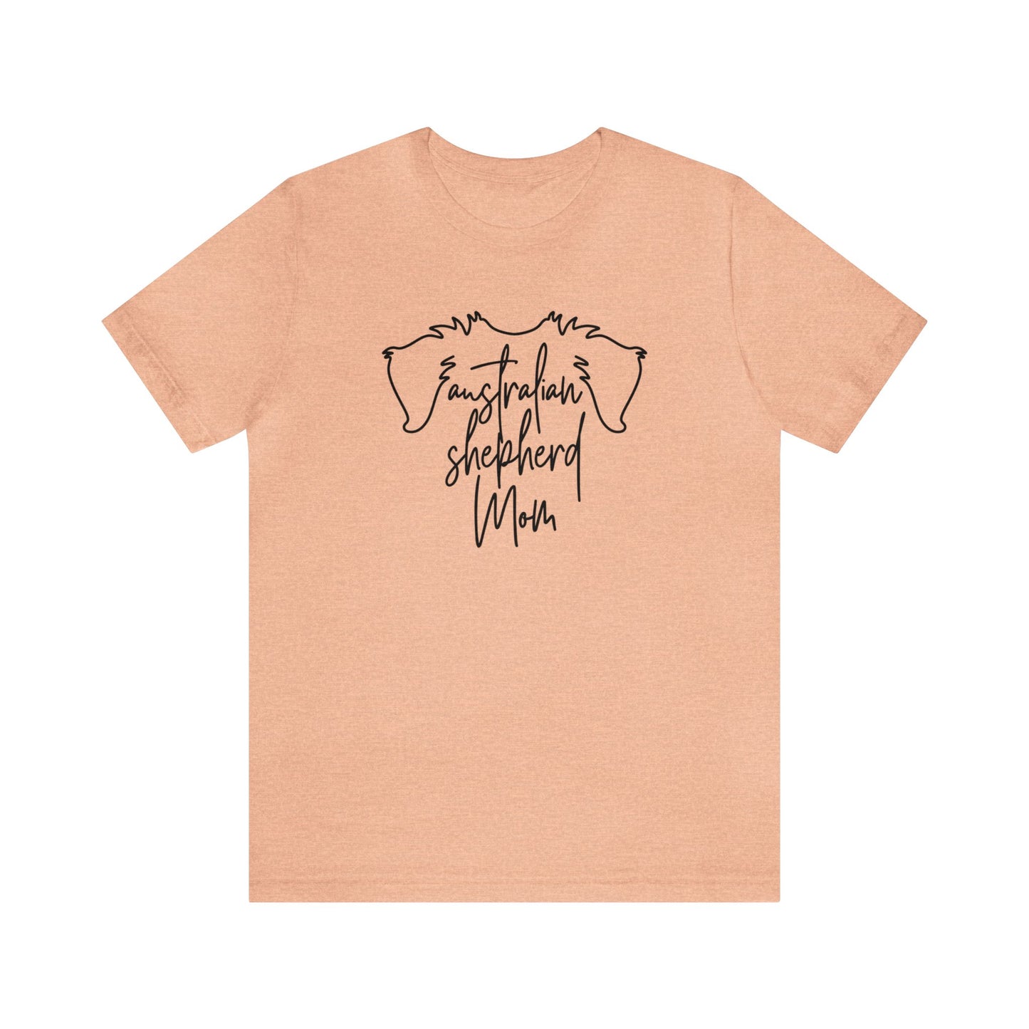 Australian Shepherd Mom Outline Jersey Short Sleeve Tee