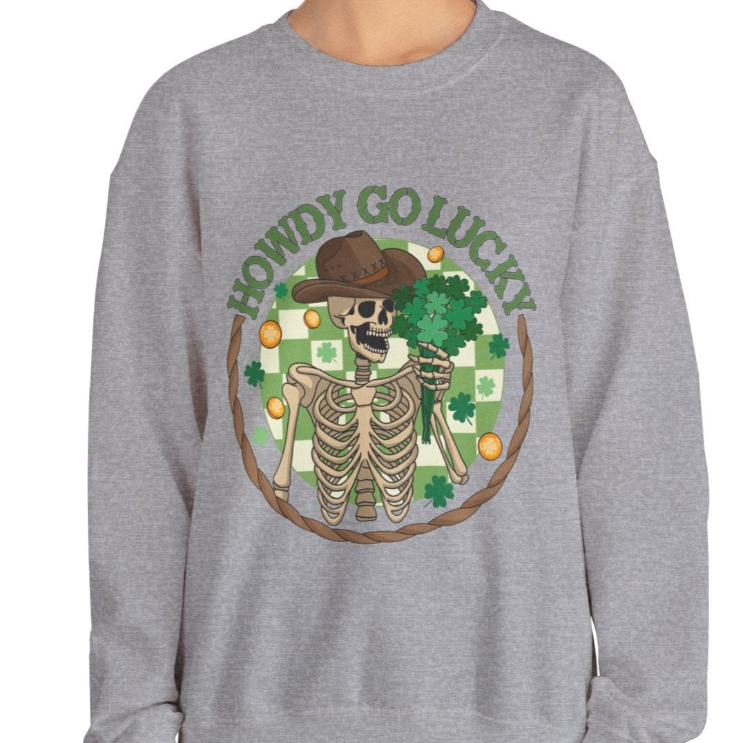 Howdy Go Lucky Unisex Heavy Blend™ Crewneck Sweatshirt