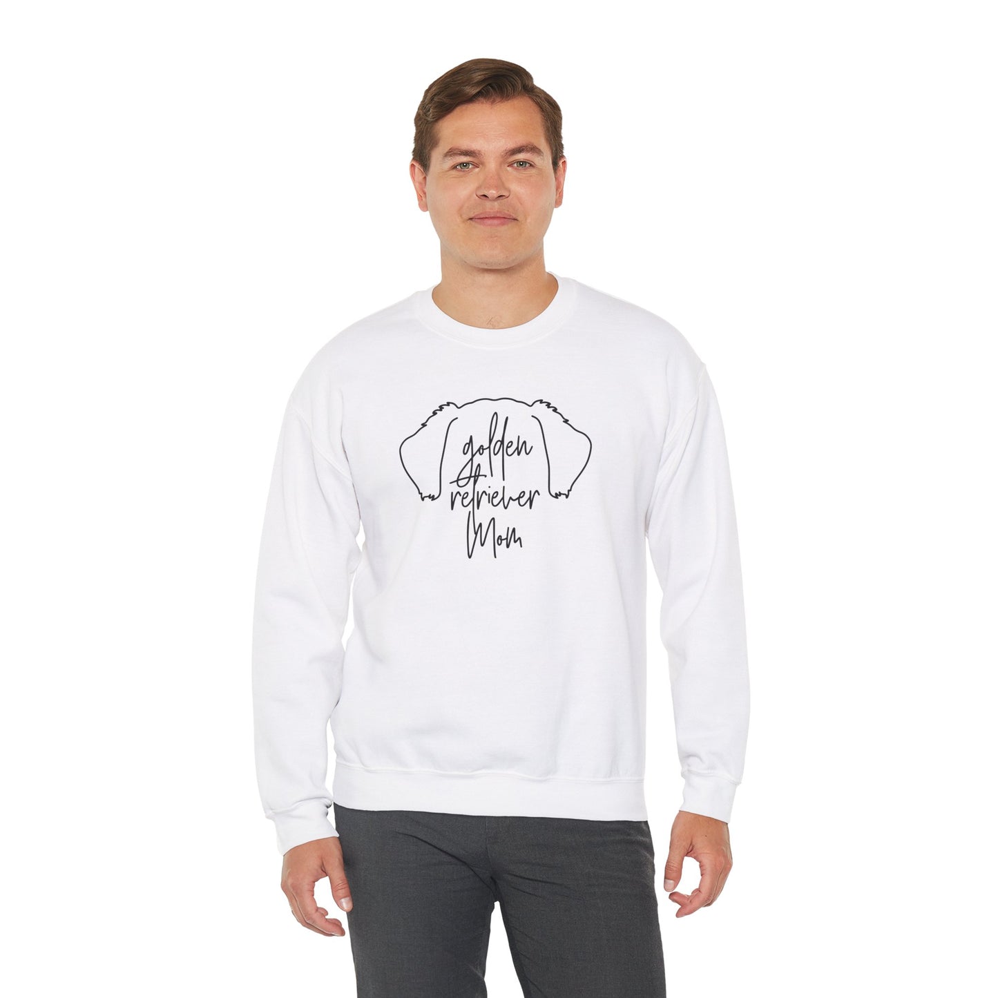 Golden Retriever Outline Unisex Heavy Blend™ Crewneck Sweatshirt