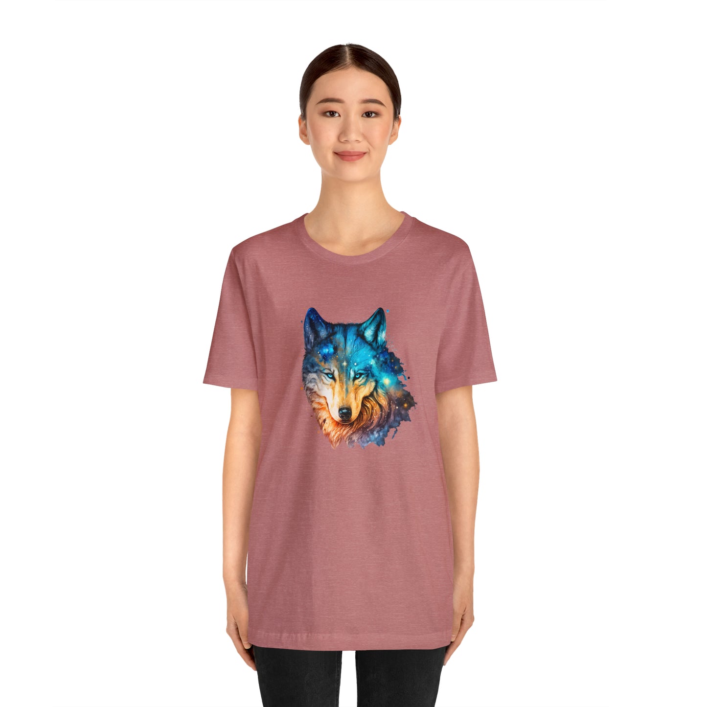 Unisex Jersey Short Sleeve Watercolor Wolf Tee