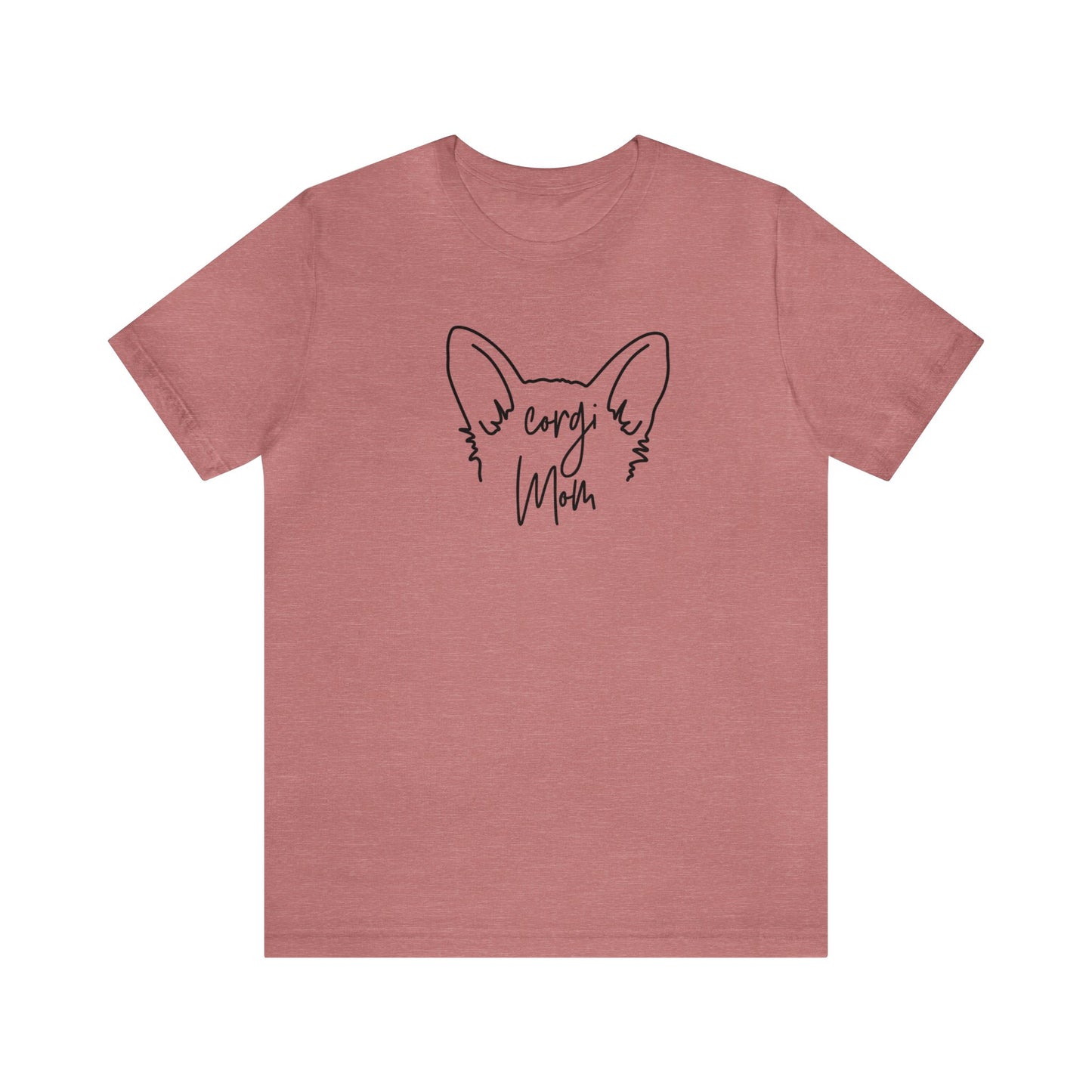 Corgi Mom Outline Unisex Jersey Short Sleeve Tee