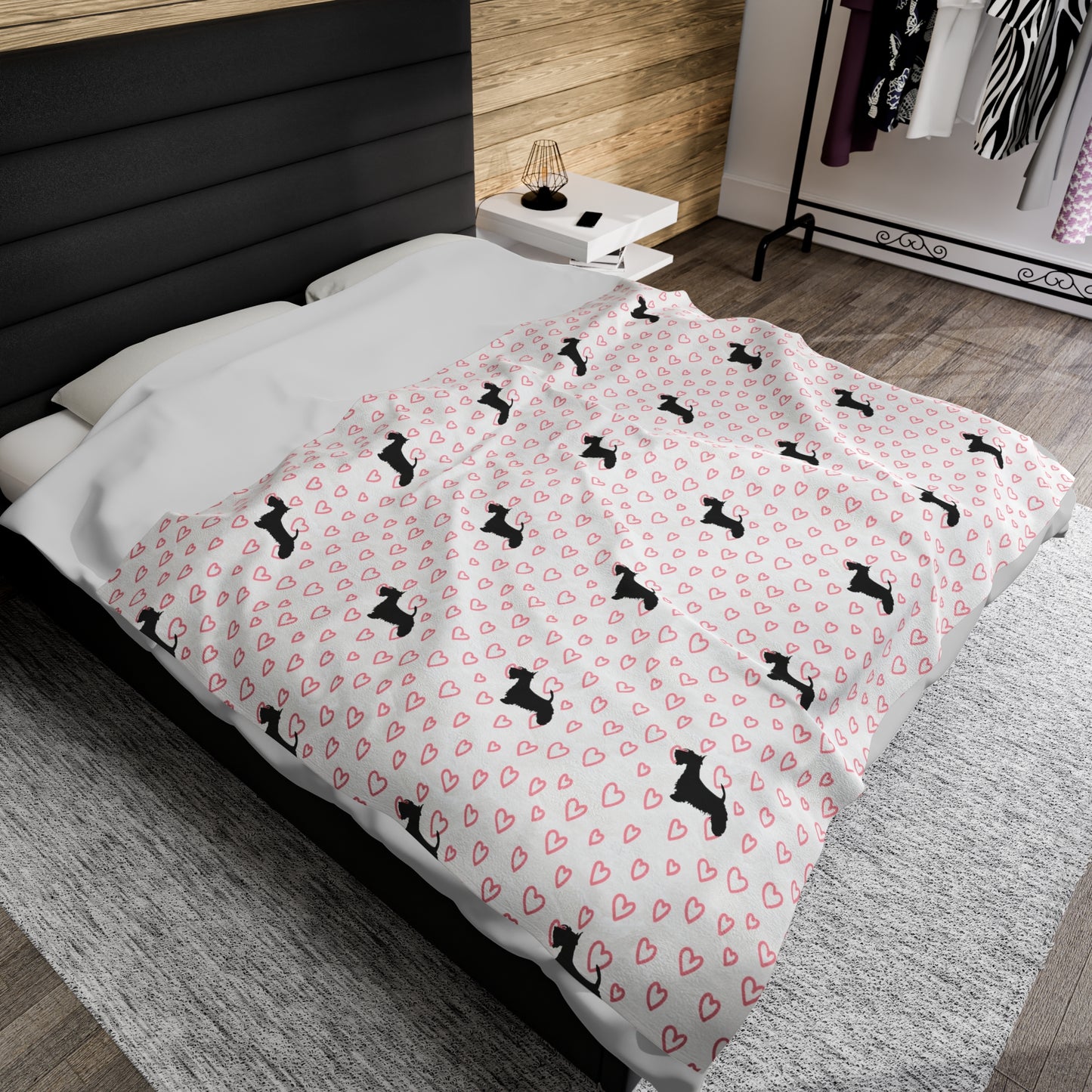 Scottish Terrier Velveteen Plush Blanket