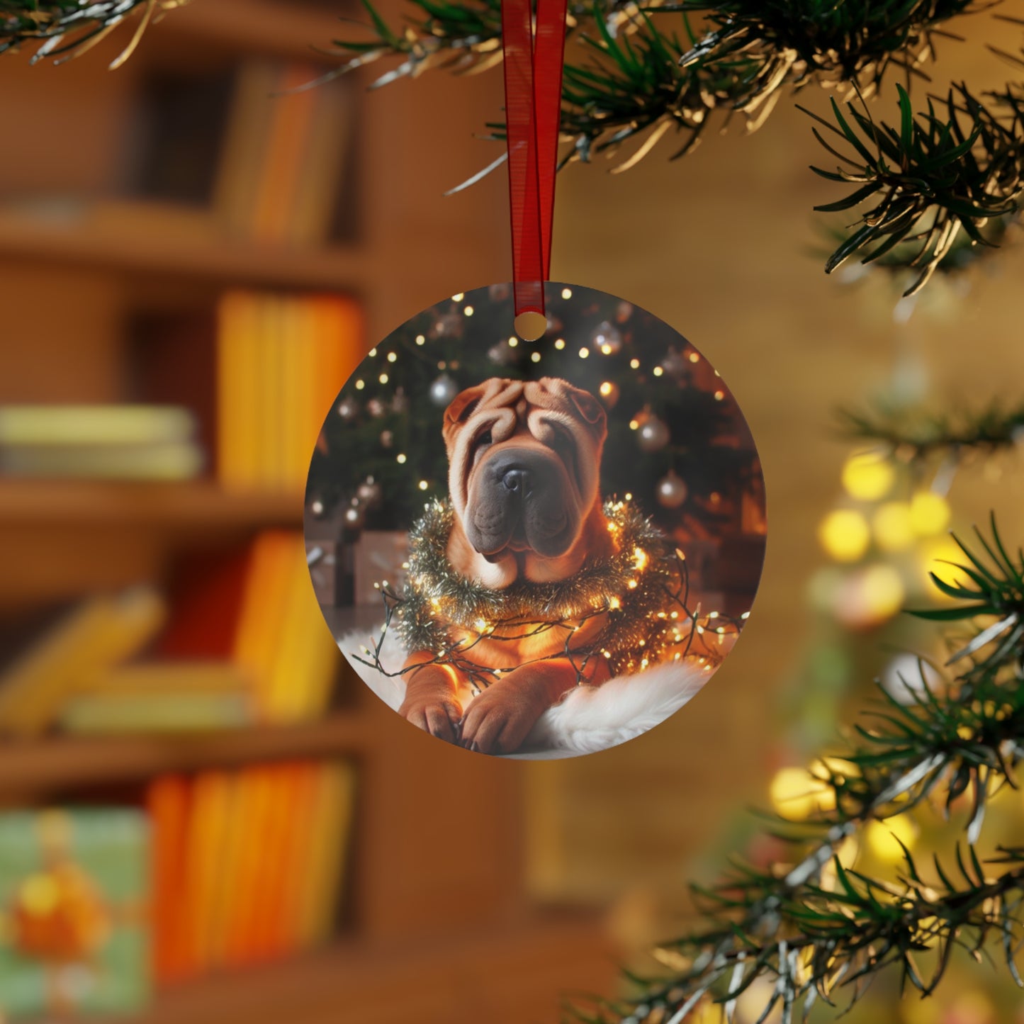Shar-pei Metal Ornaments