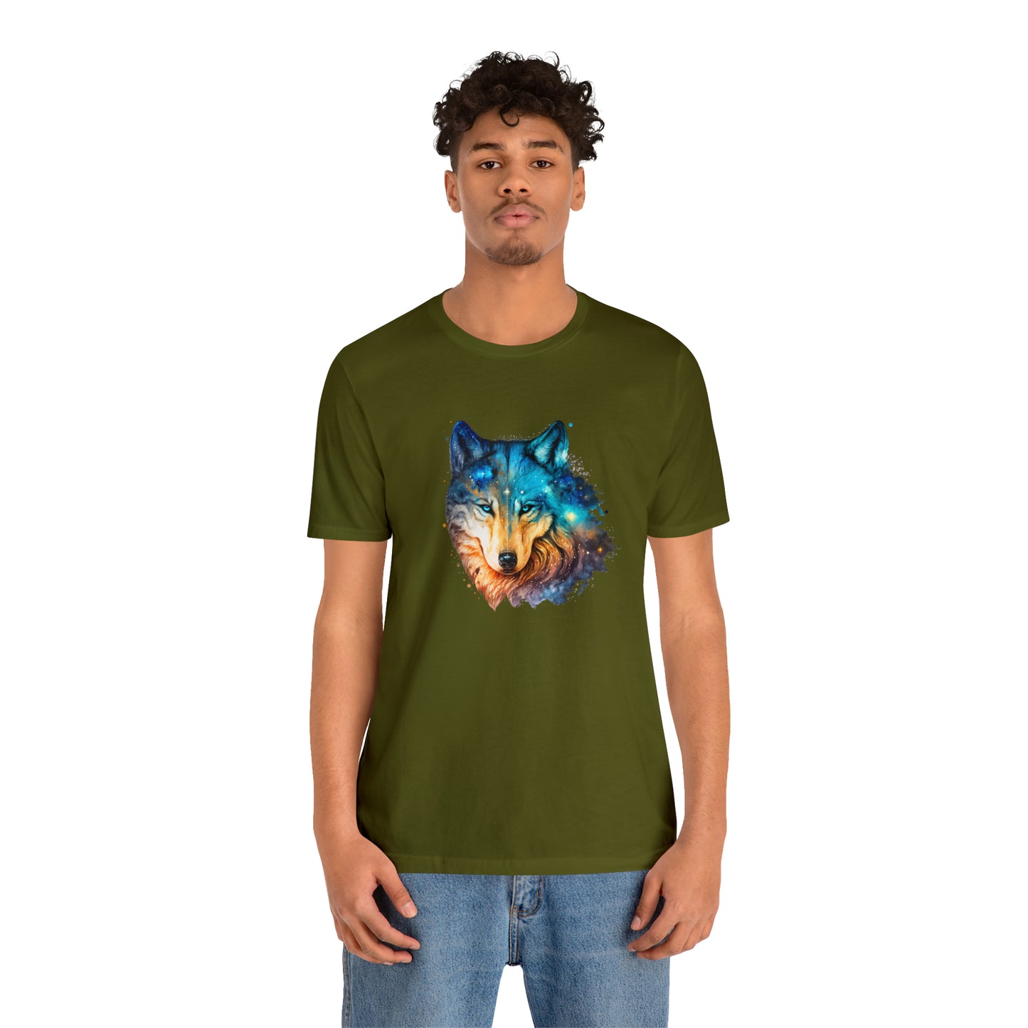 Unisex Jersey Short Sleeve Watercolor Wolf Tee