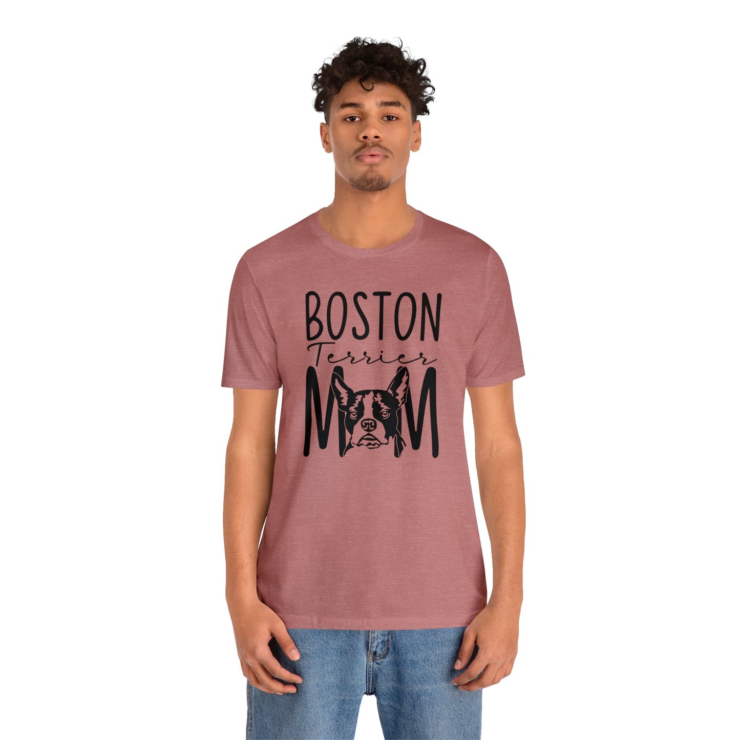 Boston Terrier Mom Unisex Jersey Short Sleeve Tee