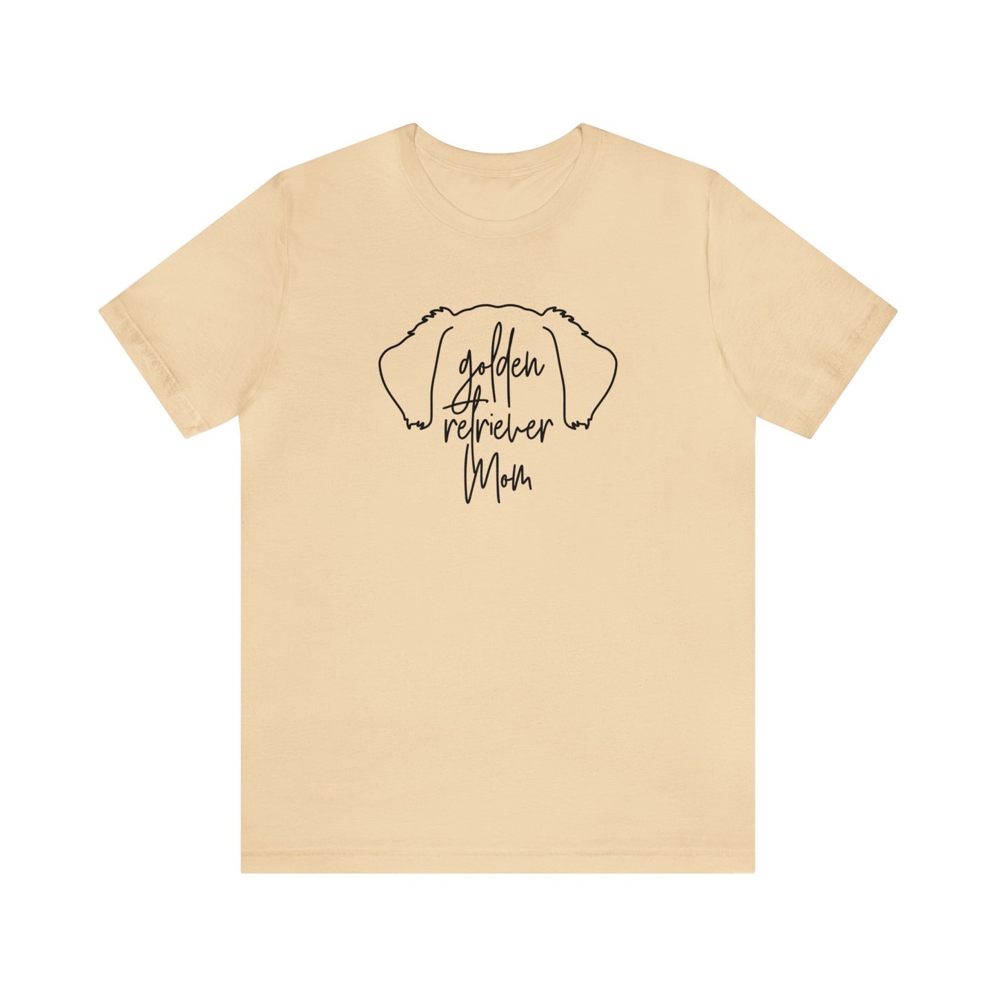 Golden Retriever Mom Outline Unisex Jersey Short Sleeve Tee