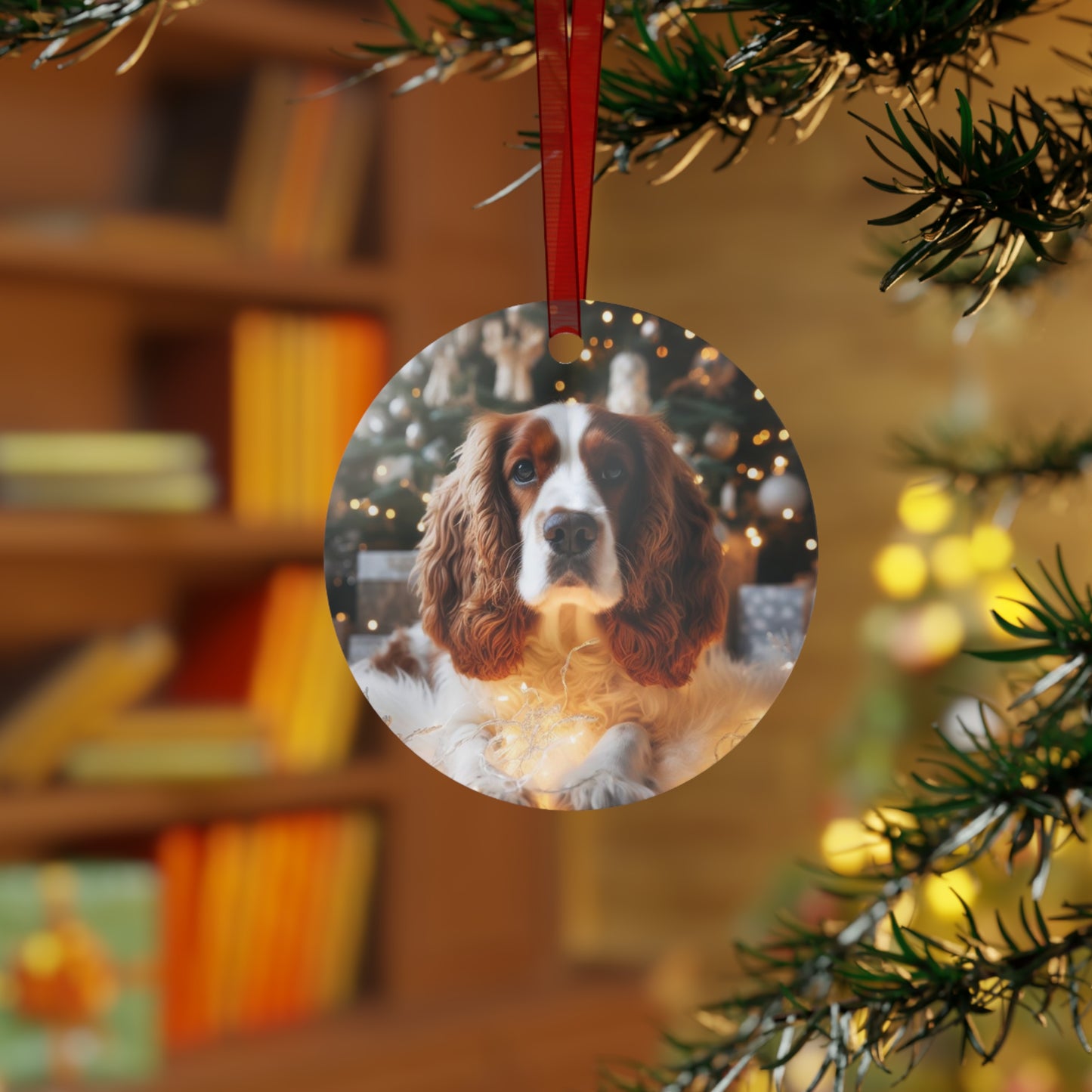 English Spaniel #2 Metal Ornaments