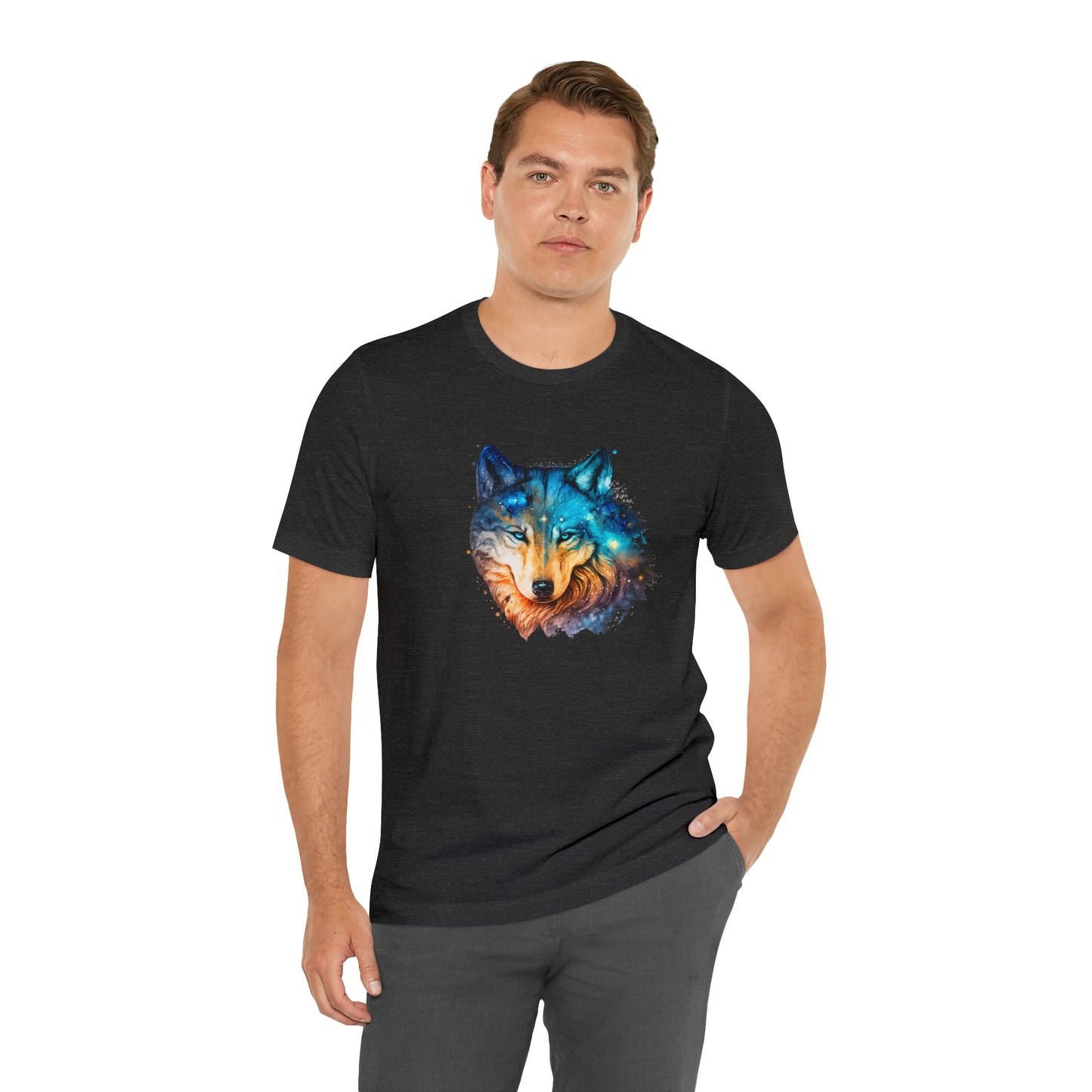 Unisex Jersey Short Sleeve Watercolor Wolf Tee