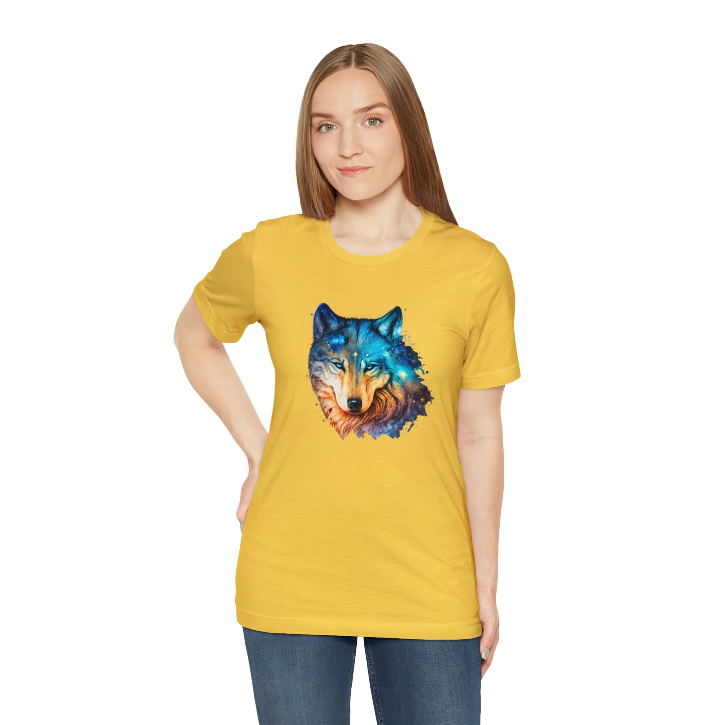 Unisex Jersey Short Sleeve Watercolor Wolf Tee