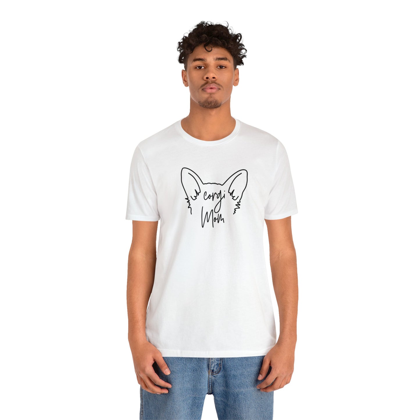 Corgi Mom Outline Unisex Jersey Short Sleeve Tee