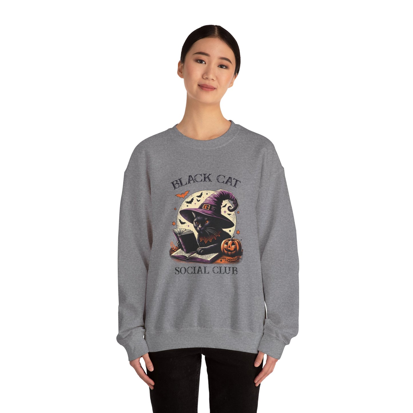 Black Cat Unisex Heavy Blend™ Crewneck Sweatshirt