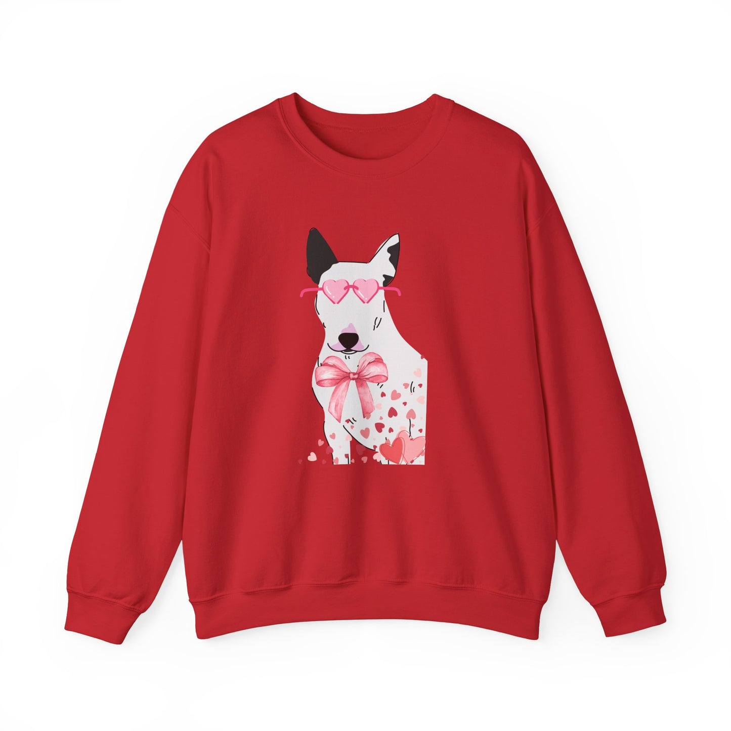 Bull Terrier Heart Sunglasses Sweatshirt