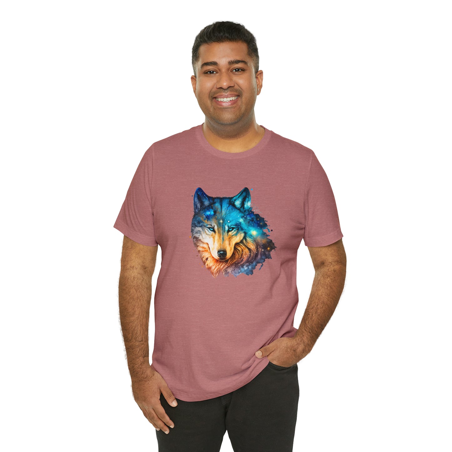 Unisex Jersey Short Sleeve Watercolor Wolf Tee