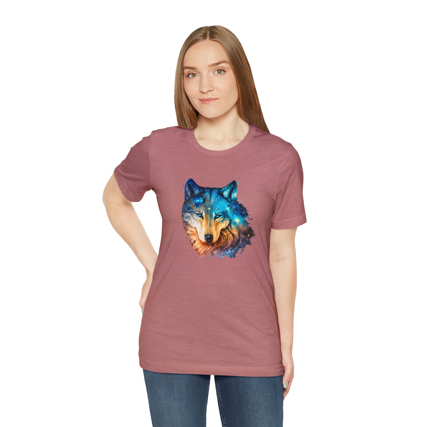 Unisex Jersey Short Sleeve Watercolor Wolf Tee
