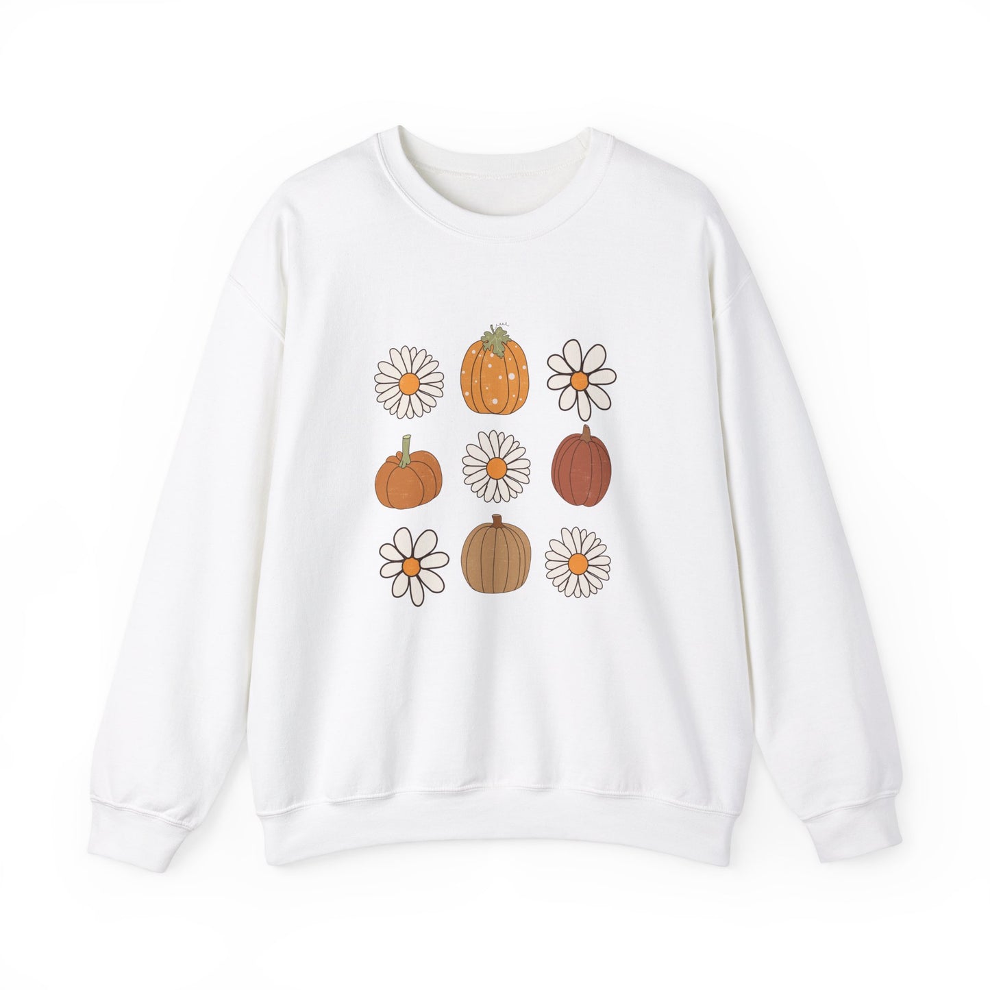 Pumpkins And Daisies Unisex Heavy Blend™ Crewneck Sweatshirt