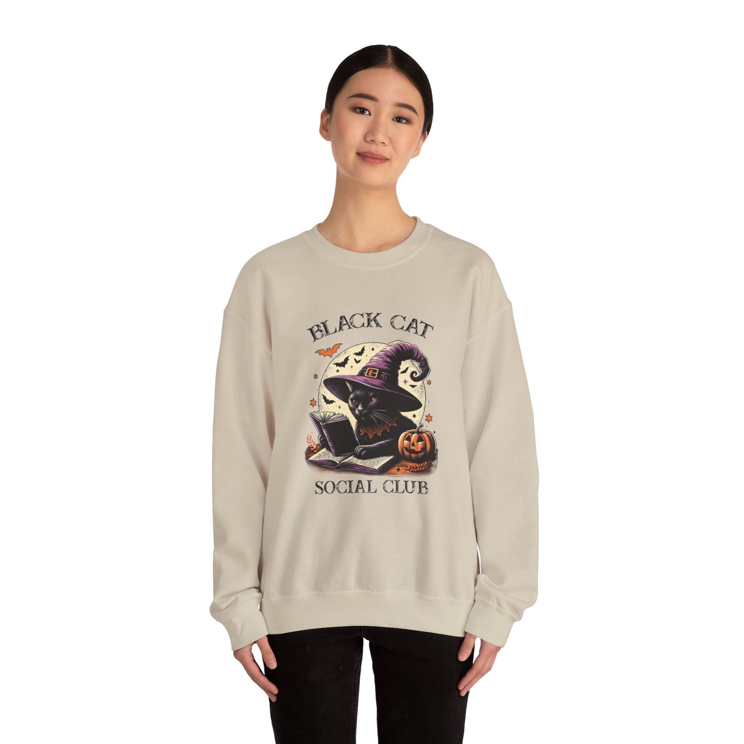 Black Cat Unisex Heavy Blend™ Crewneck Sweatshirt
