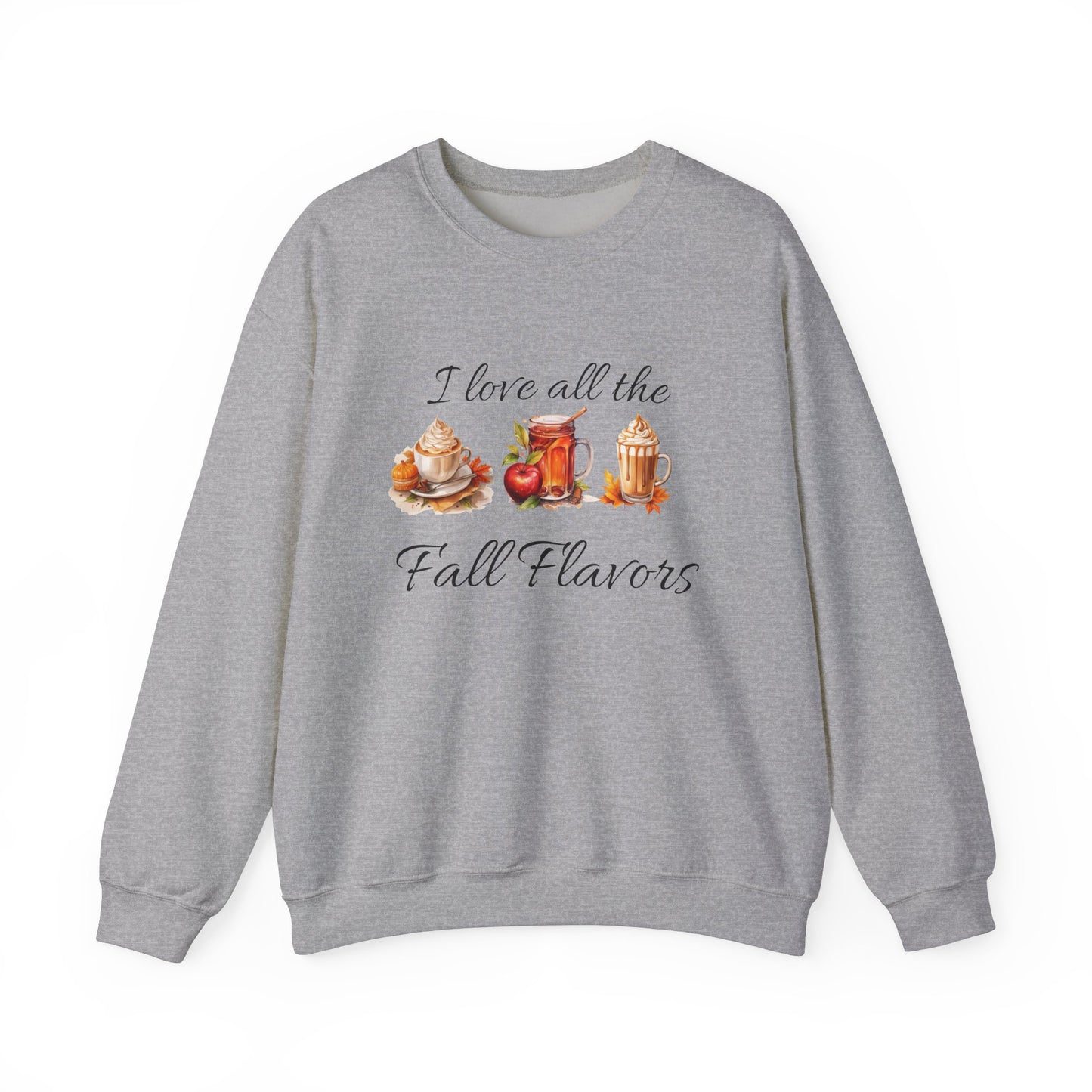 I Love All The Fall Flavors Unisex Heavy Blend™ Crewneck Sweatshirt