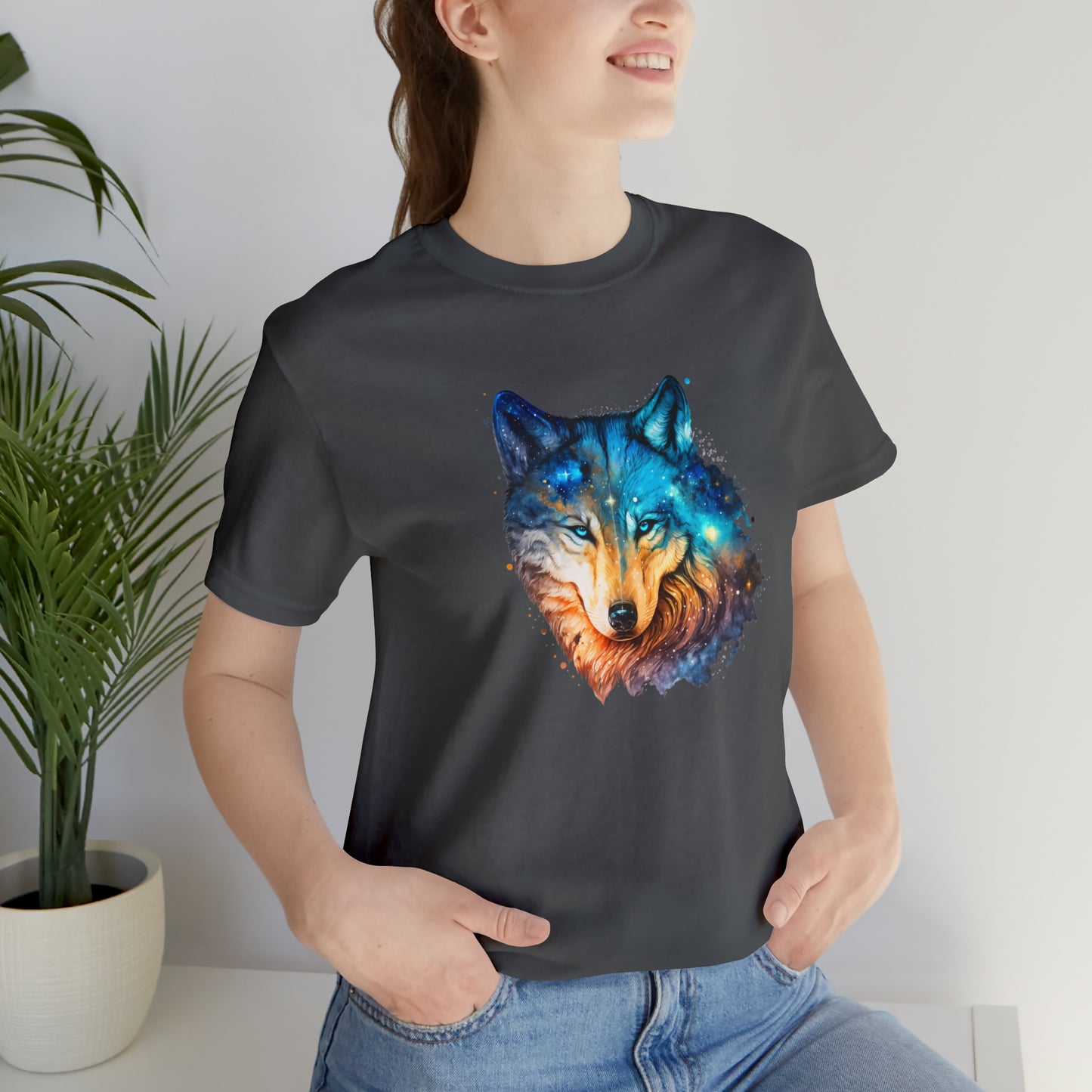 Unisex Jersey Short Sleeve Watercolor Wolf Tee