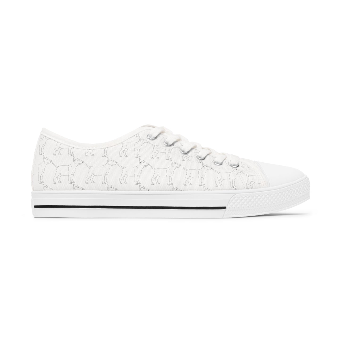 Women's Bull Terrier Sketch Low Top Sneakers