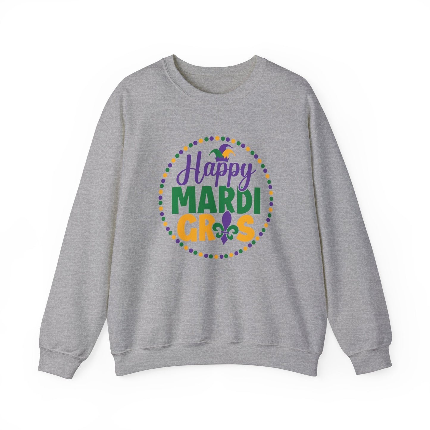 Happy Mardi Gras Unisex Heavy Blend™ Crewneck Sweatshirt