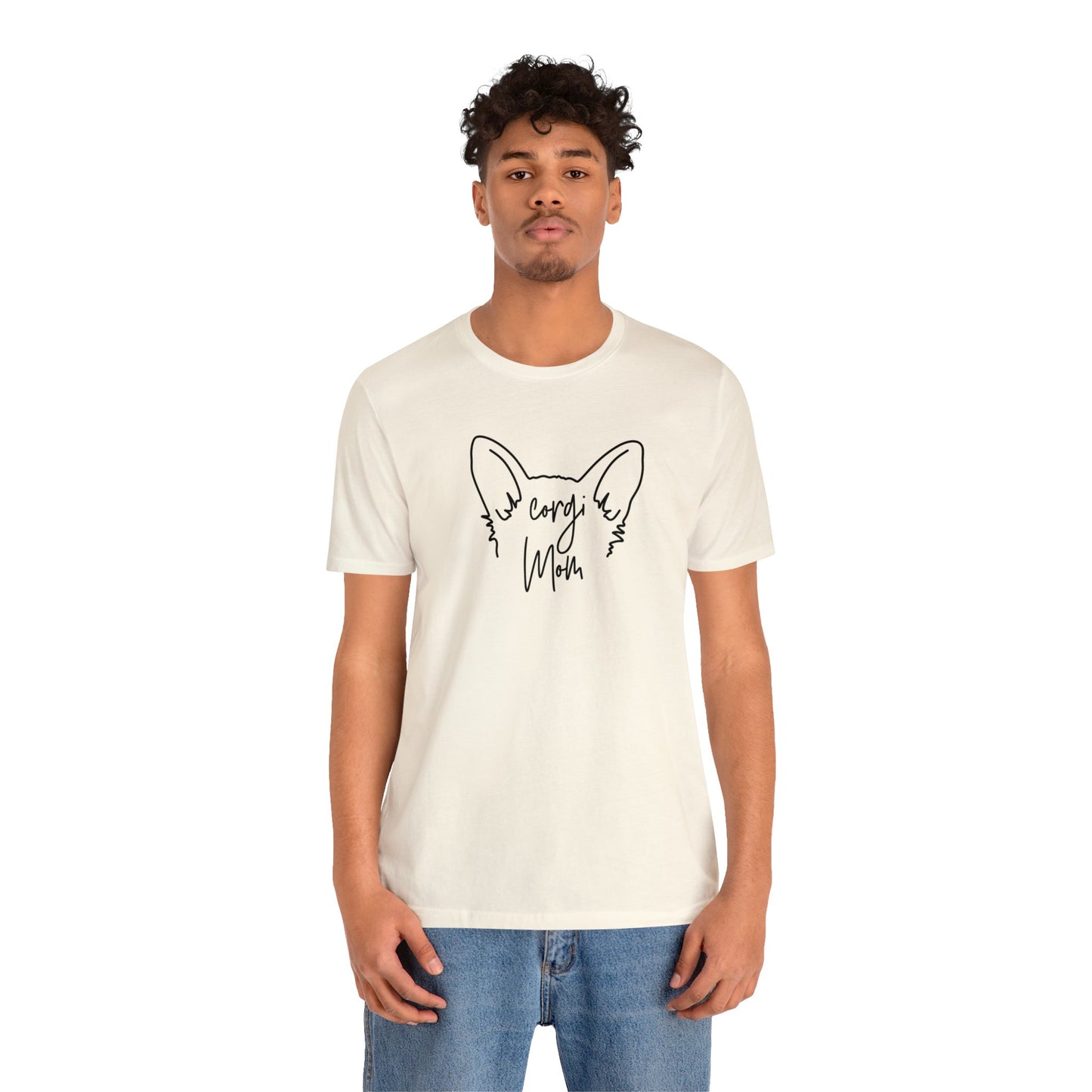 Corgi Mom Outline Unisex Jersey Short Sleeve Tee