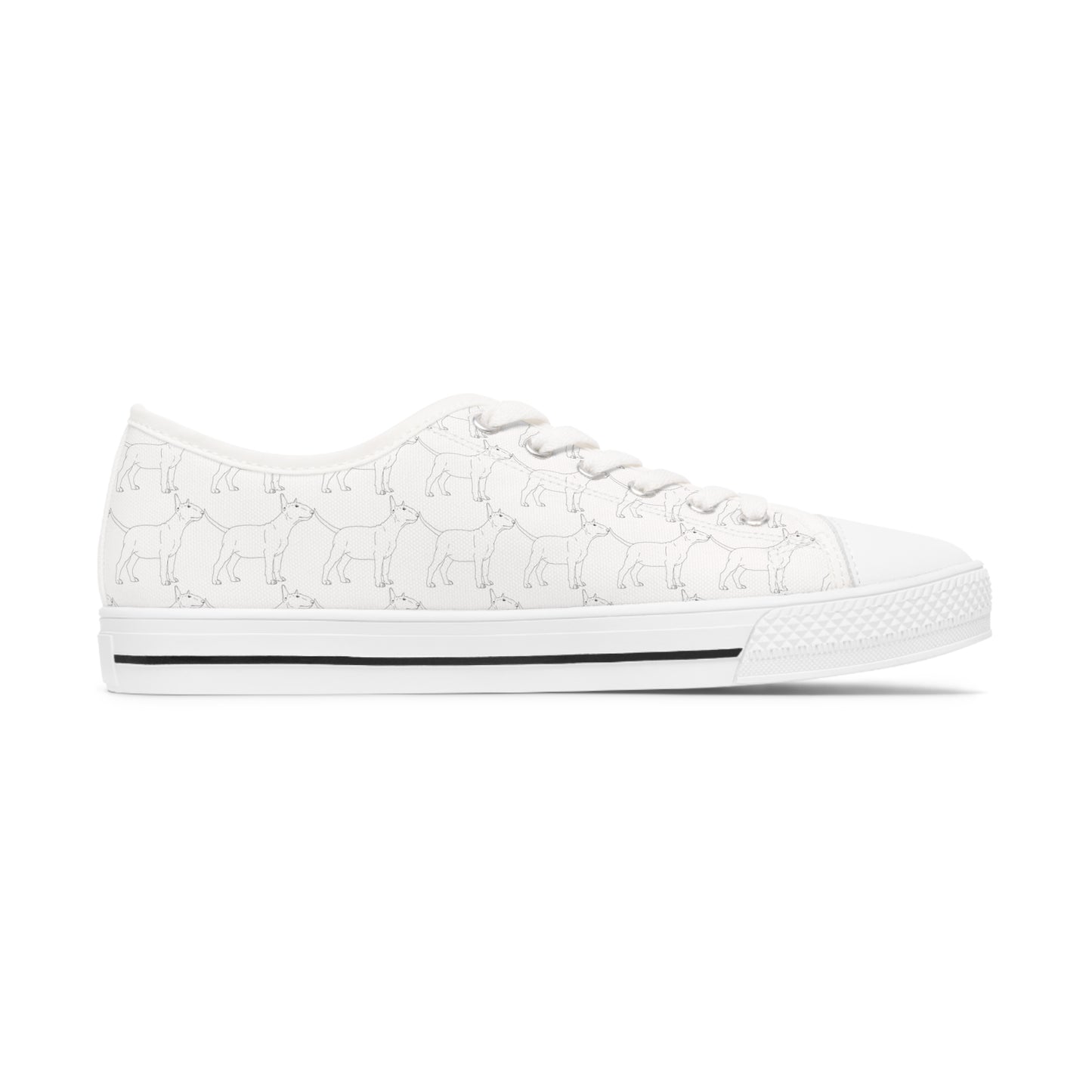 Women's Bull Terrier Sketch Low Top Sneakers