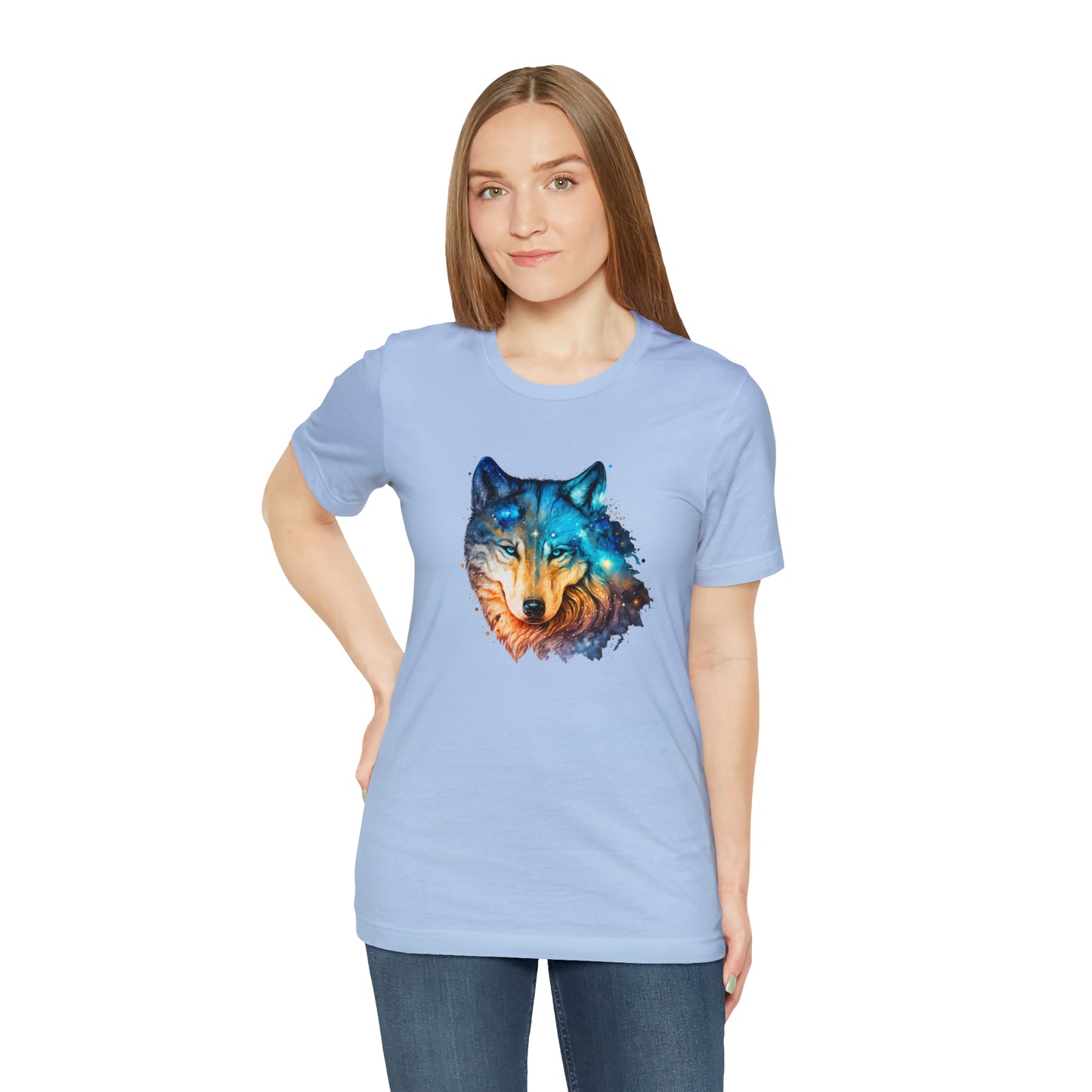 Unisex Jersey Short Sleeve Watercolor Wolf Tee
