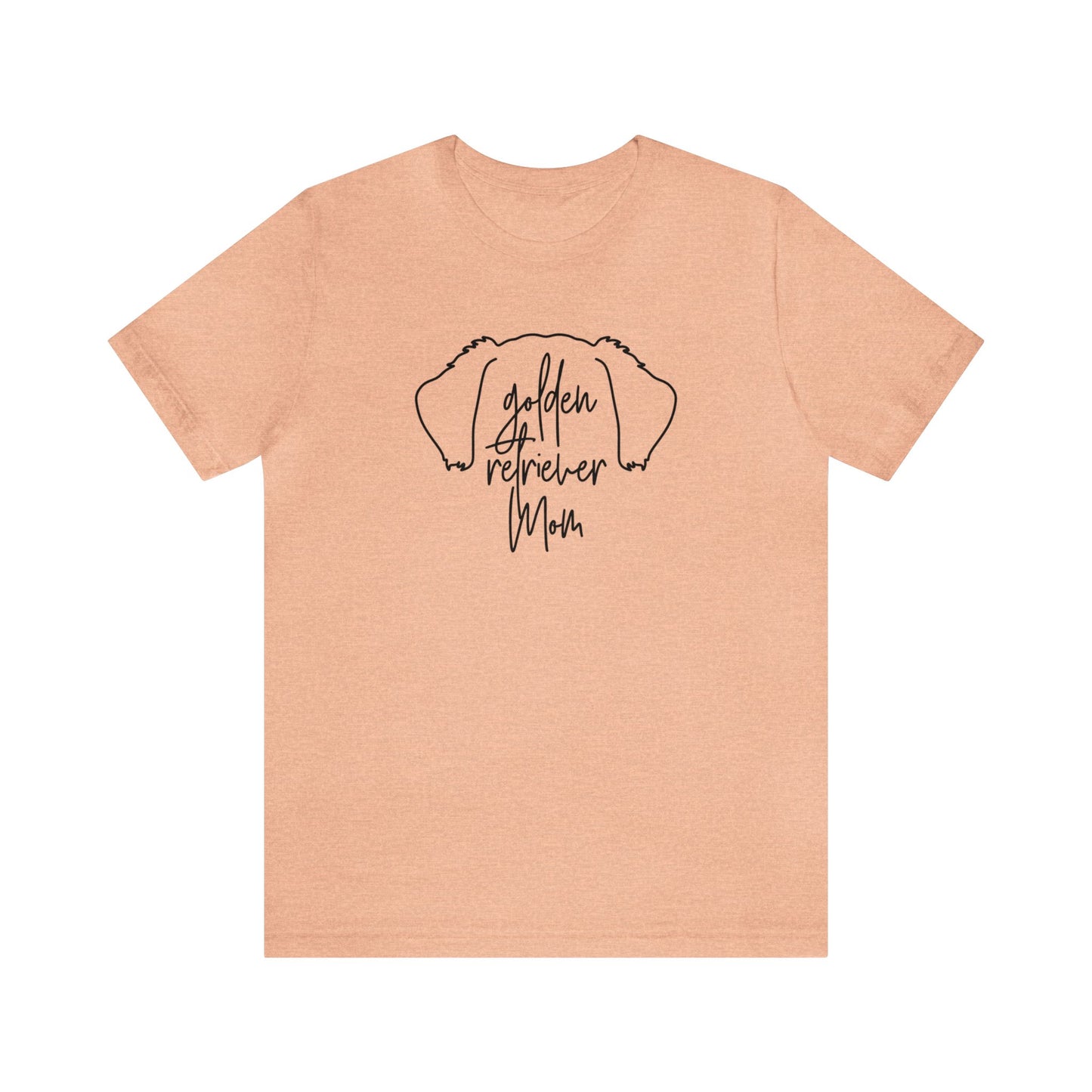 Golden Retriever Mom Outline Unisex Jersey Short Sleeve Tee