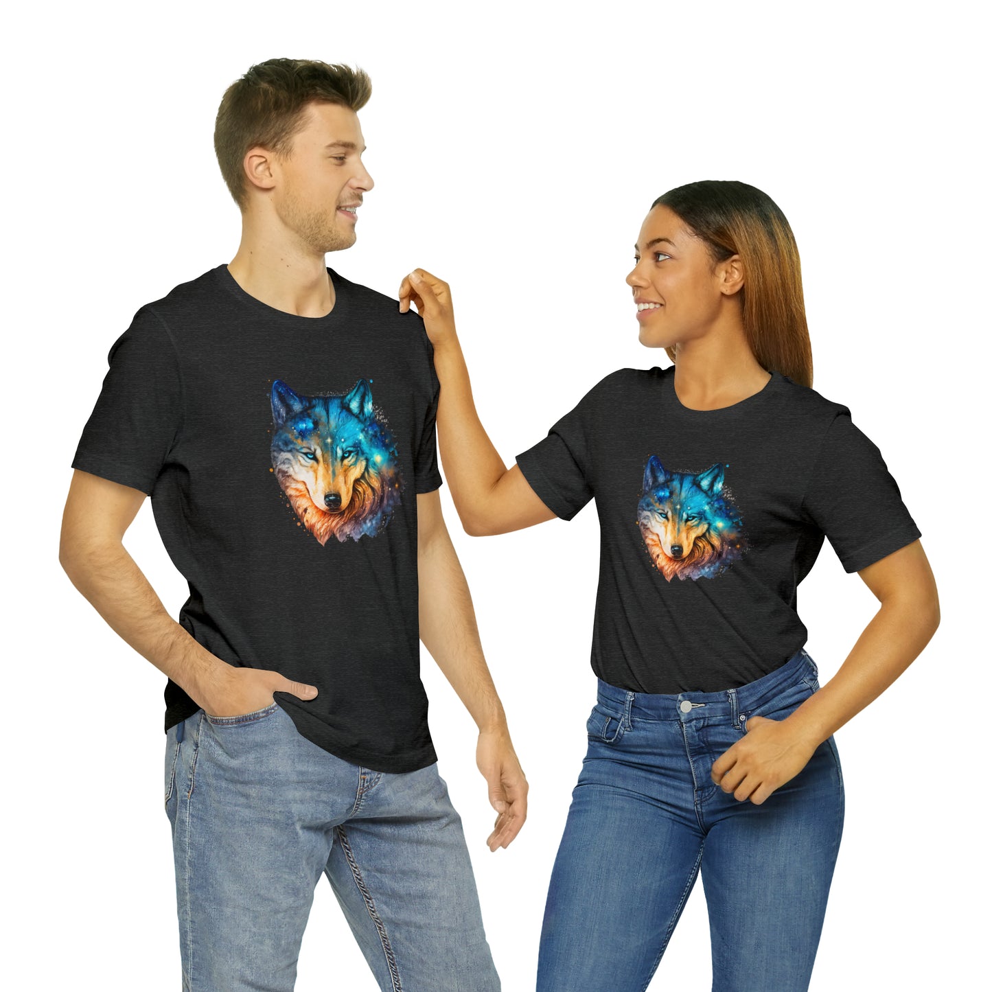 Unisex Jersey Short Sleeve Watercolor Wolf Tee