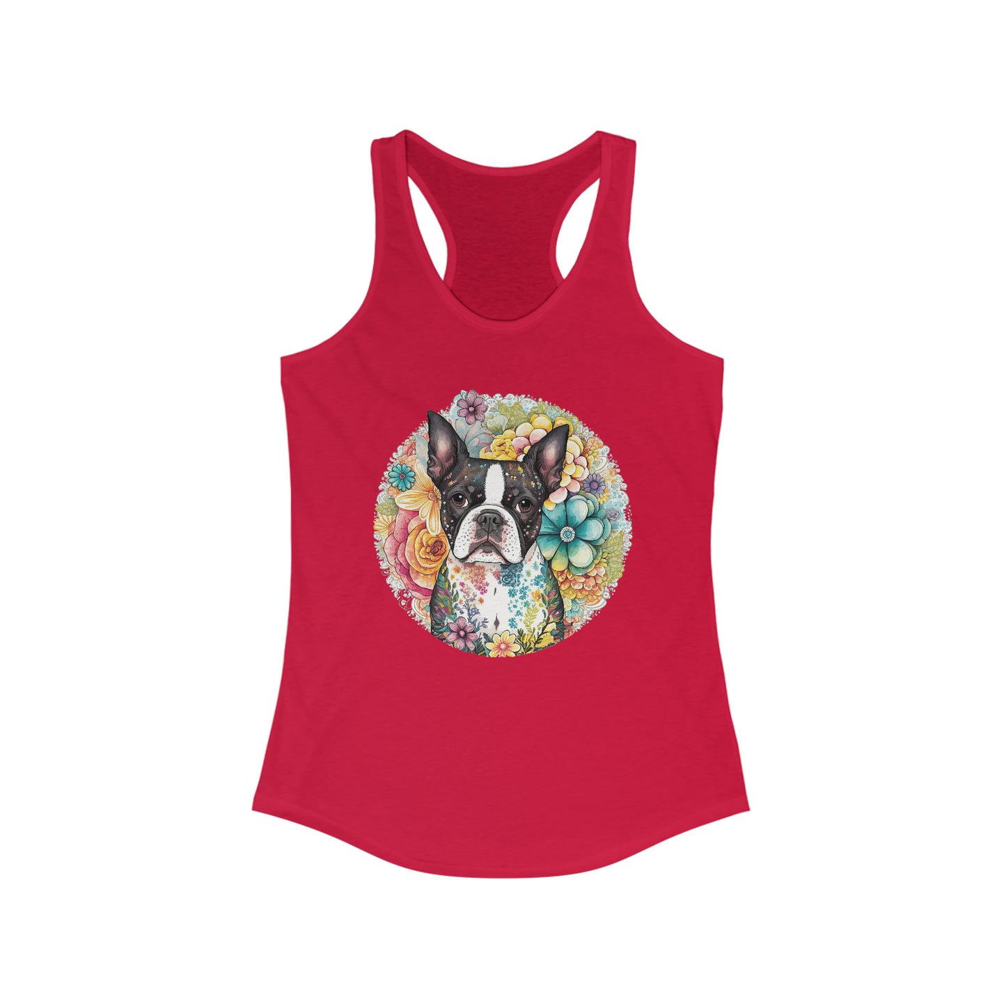 Boston Terrier Women's Ideal Racerback Tank
