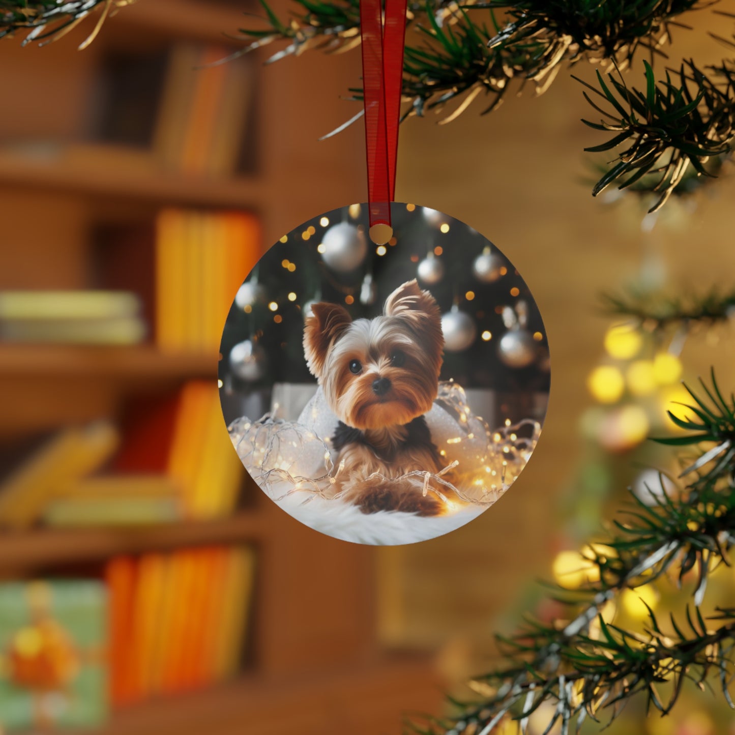 Yorkie Metal Ornaments
