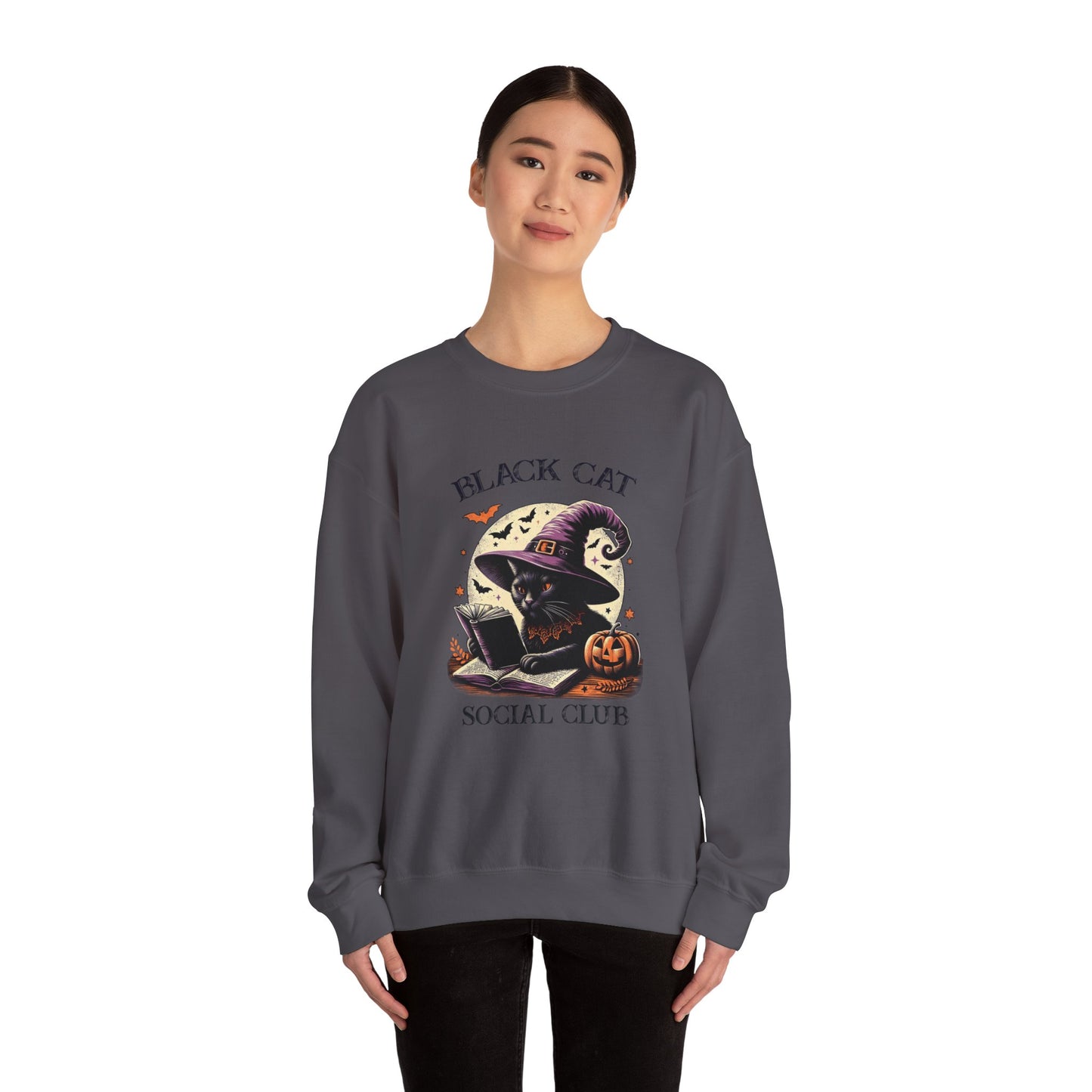Black Cat Unisex Heavy Blend™ Crewneck Sweatshirt