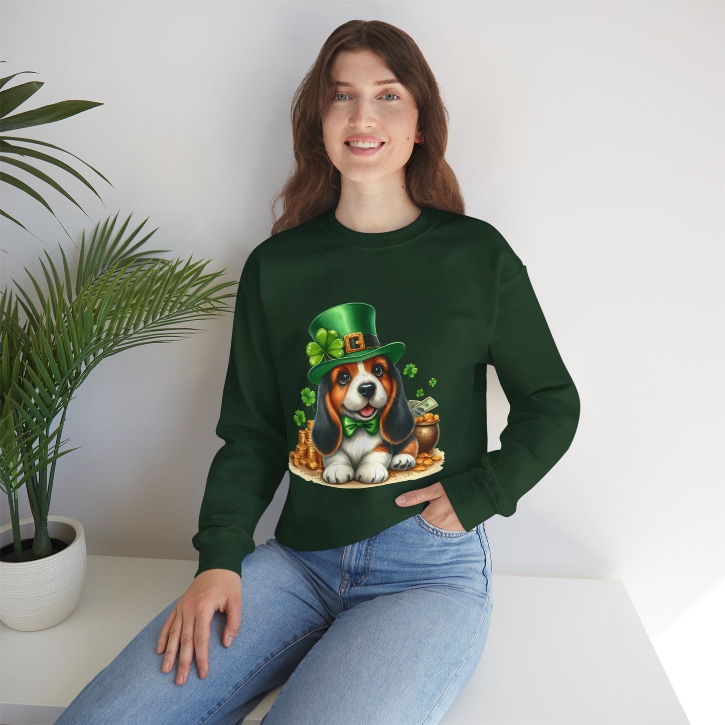 Beagle Puppy Leprechaun Unisex Sweatshirt