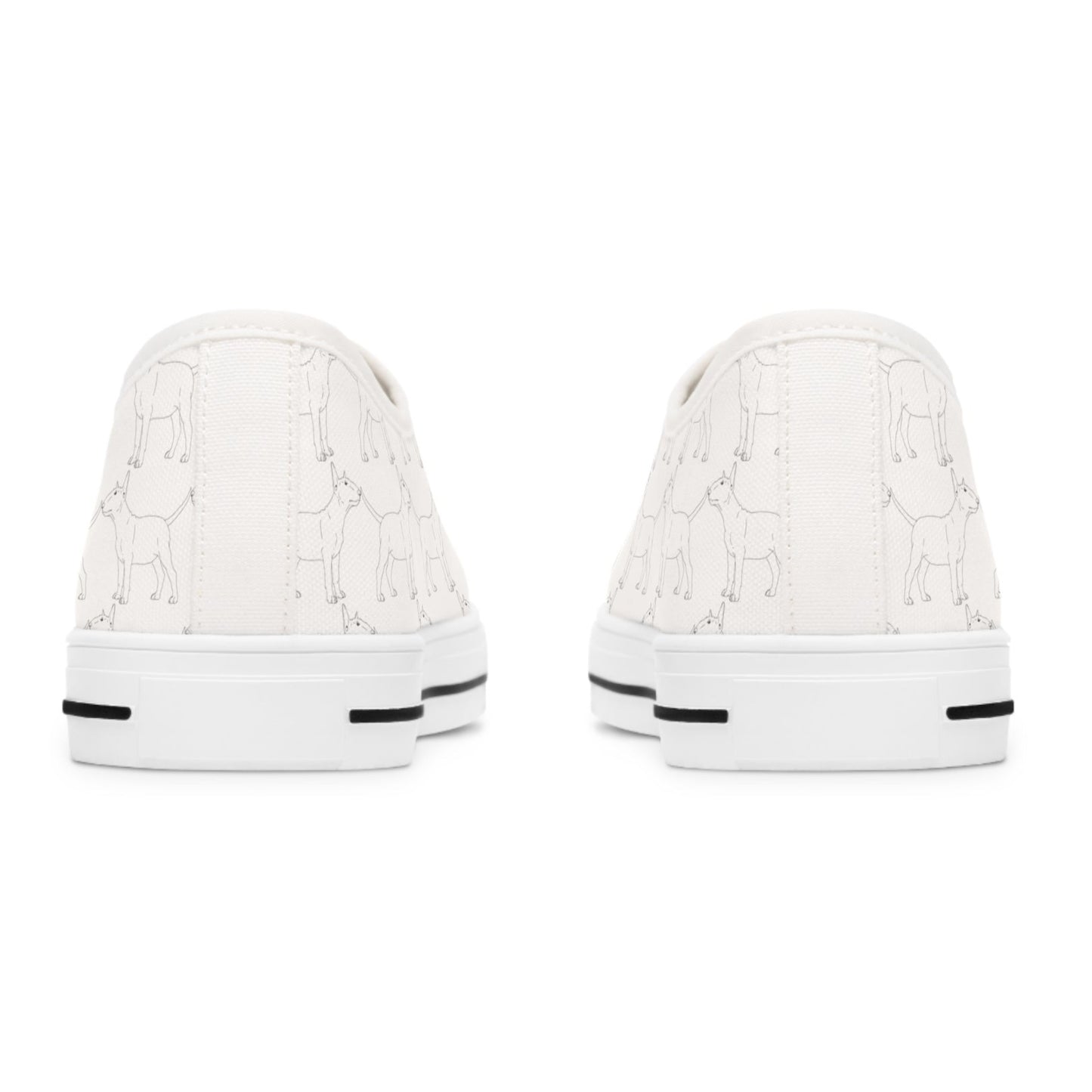Women's Bull Terrier Sketch Low Top Sneakers