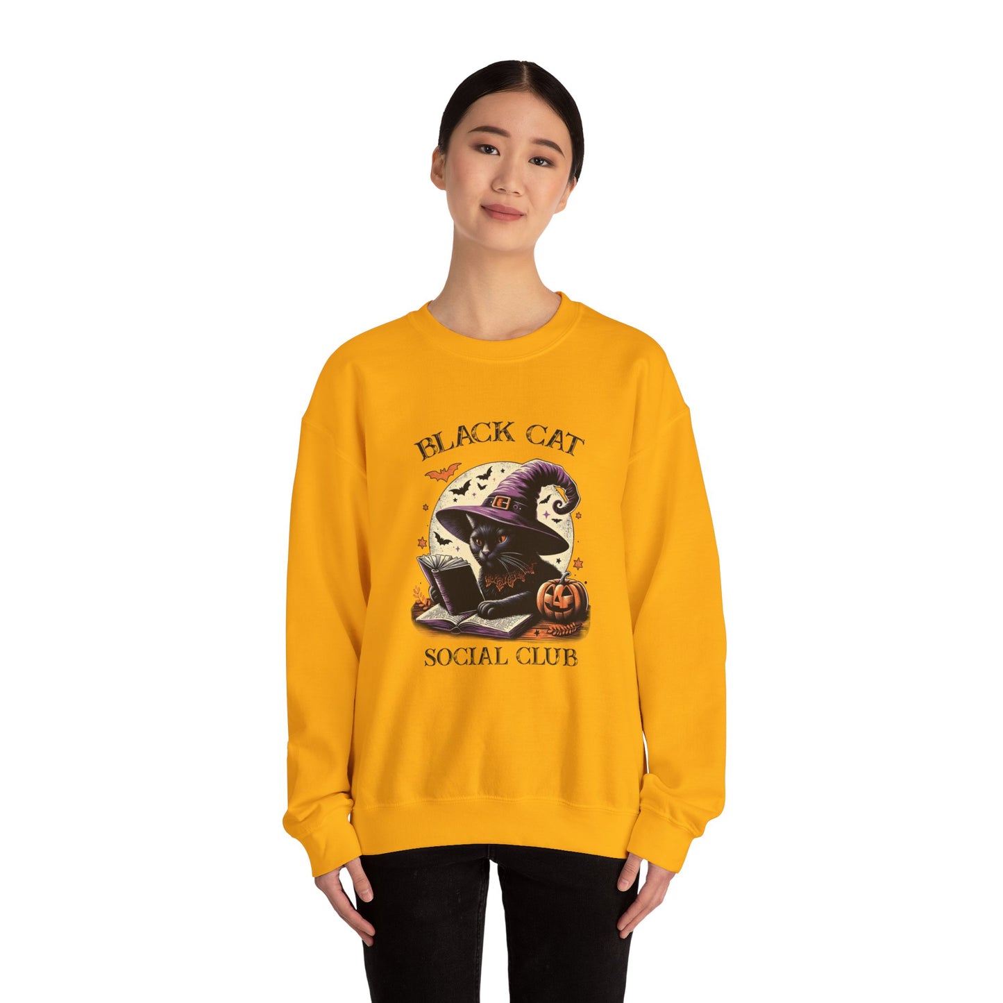 Black Cat Unisex Heavy Blend™ Crewneck Sweatshirt