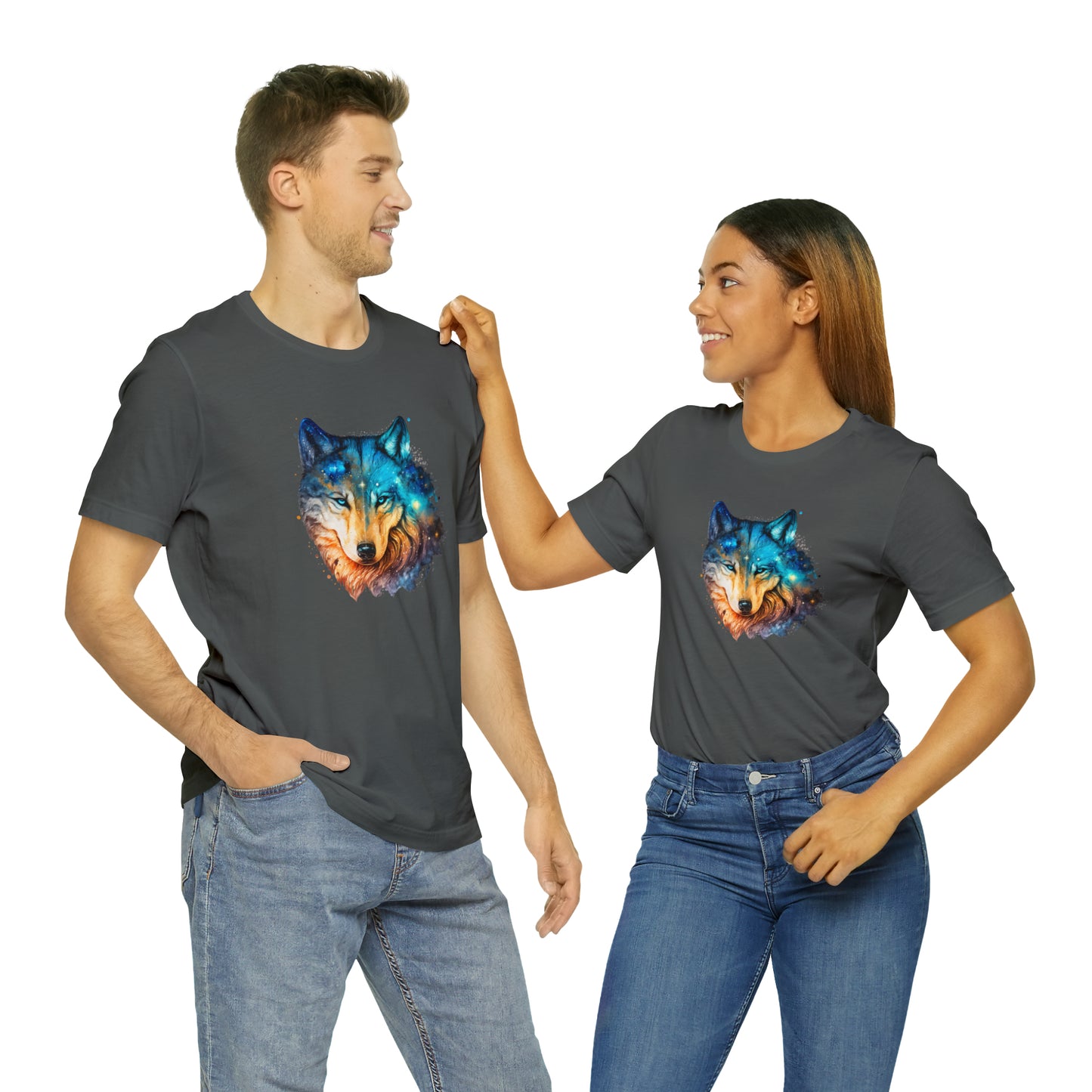 Unisex Jersey Short Sleeve Watercolor Wolf Tee