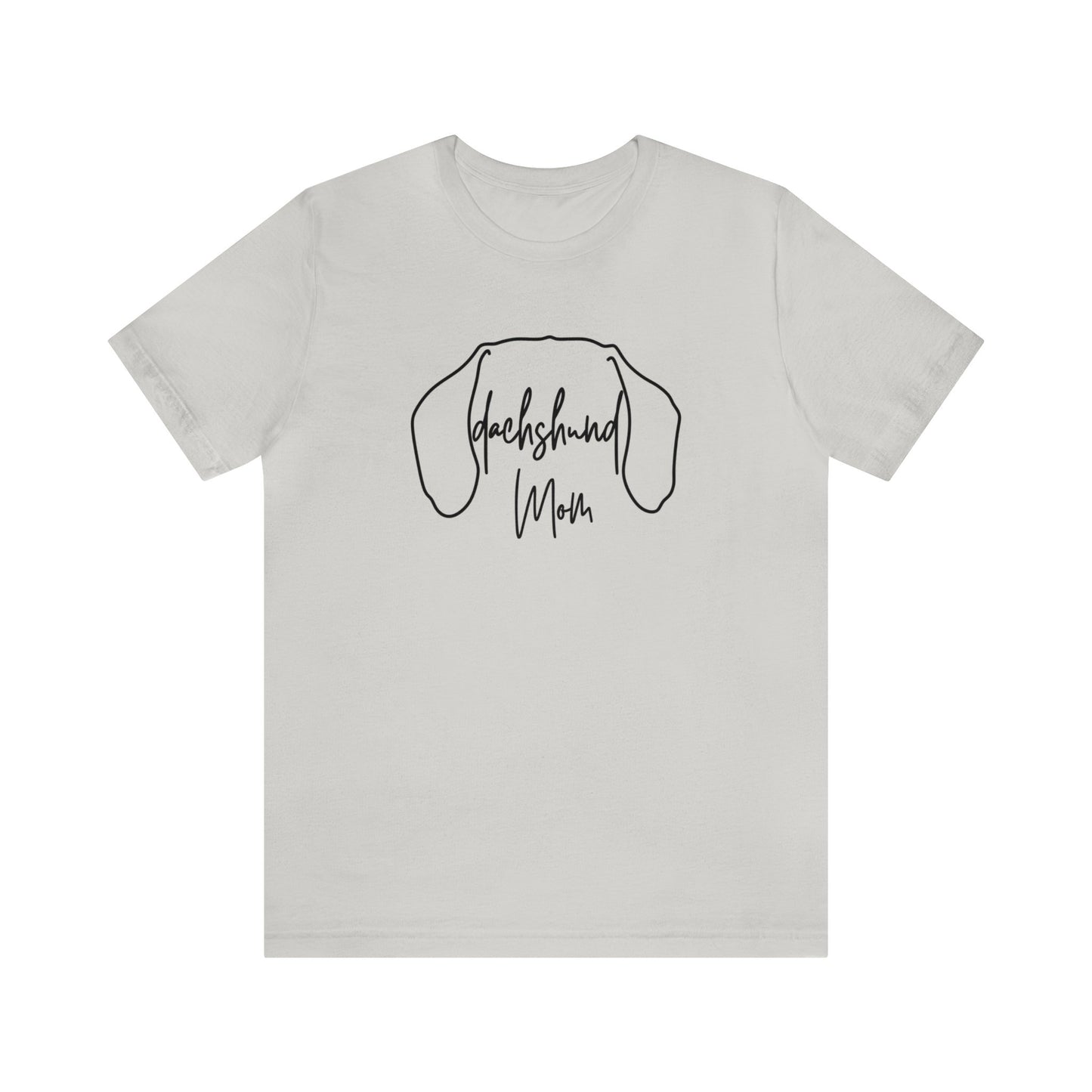 Dachshund Outline Mom Unisex Jersey Short Sleeve Tee
