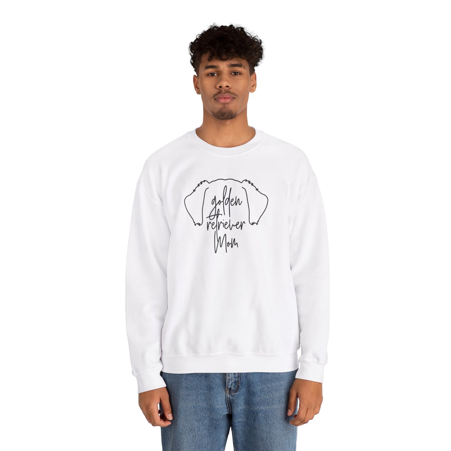 Golden Retriever Outline Unisex Heavy Blend™ Crewneck Sweatshirt