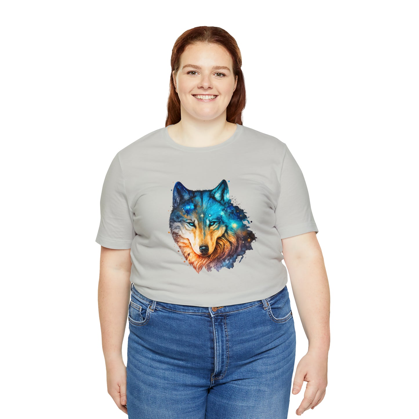 Unisex Jersey Short Sleeve Watercolor Wolf Tee