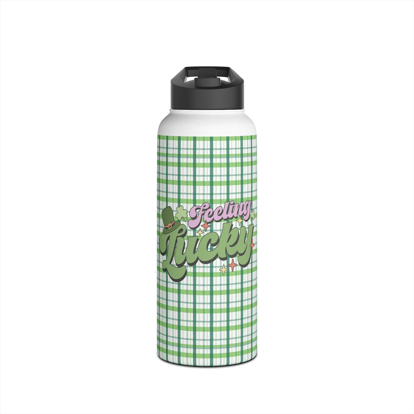 St. Patrick's Day Stainless Steel Water Bottle, Standard Lid