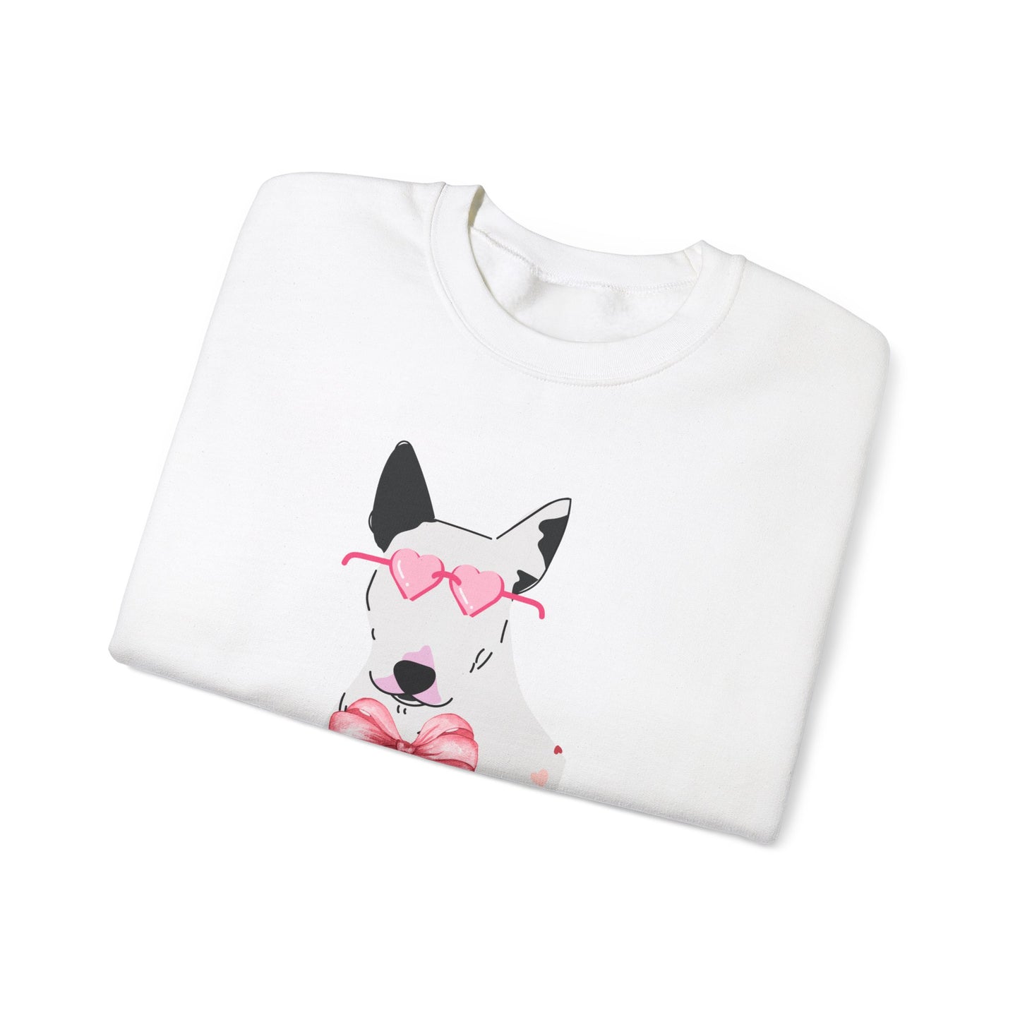 Bull Terrier Heart Sunglasses Sweatshirt