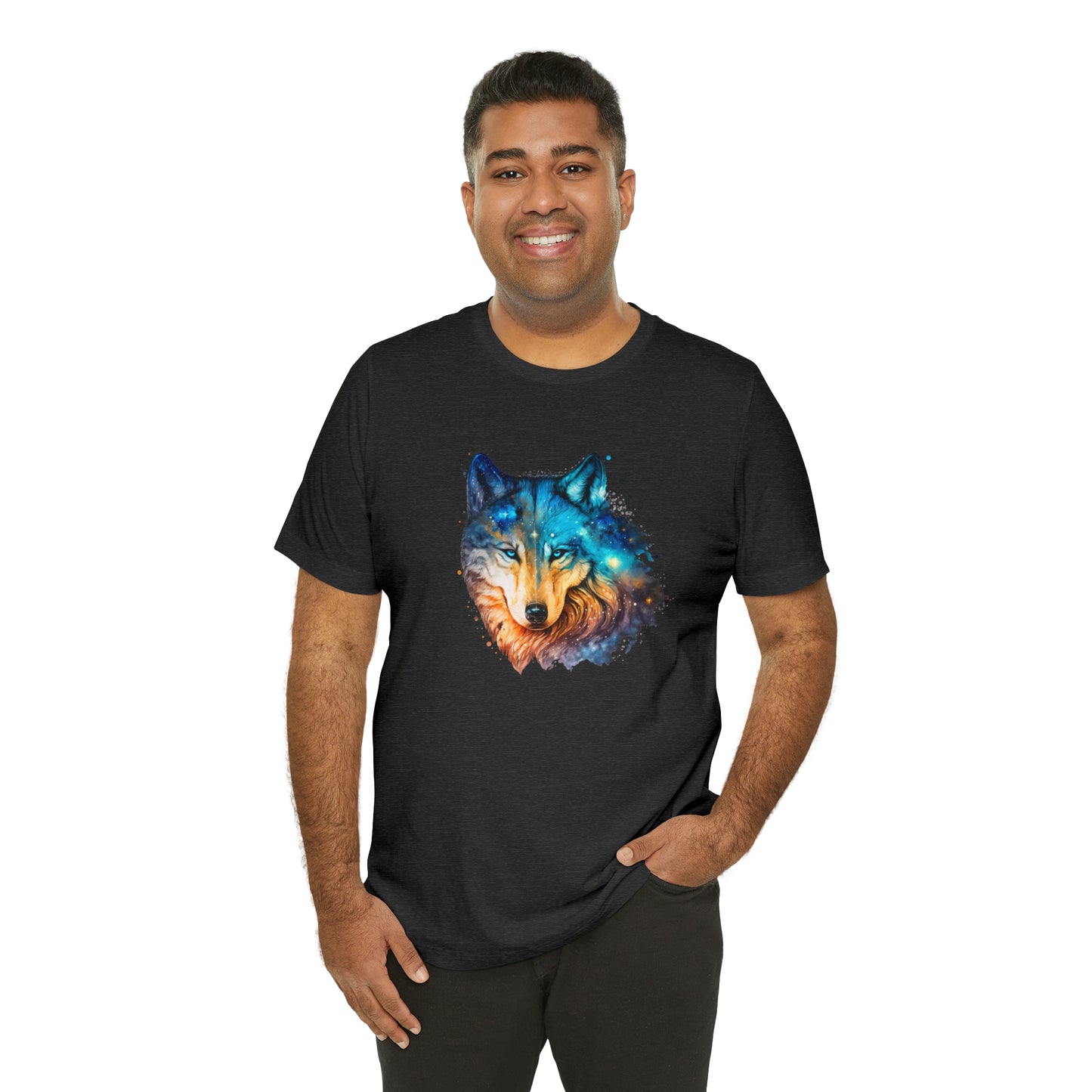 Unisex Jersey Short Sleeve Watercolor Wolf Tee