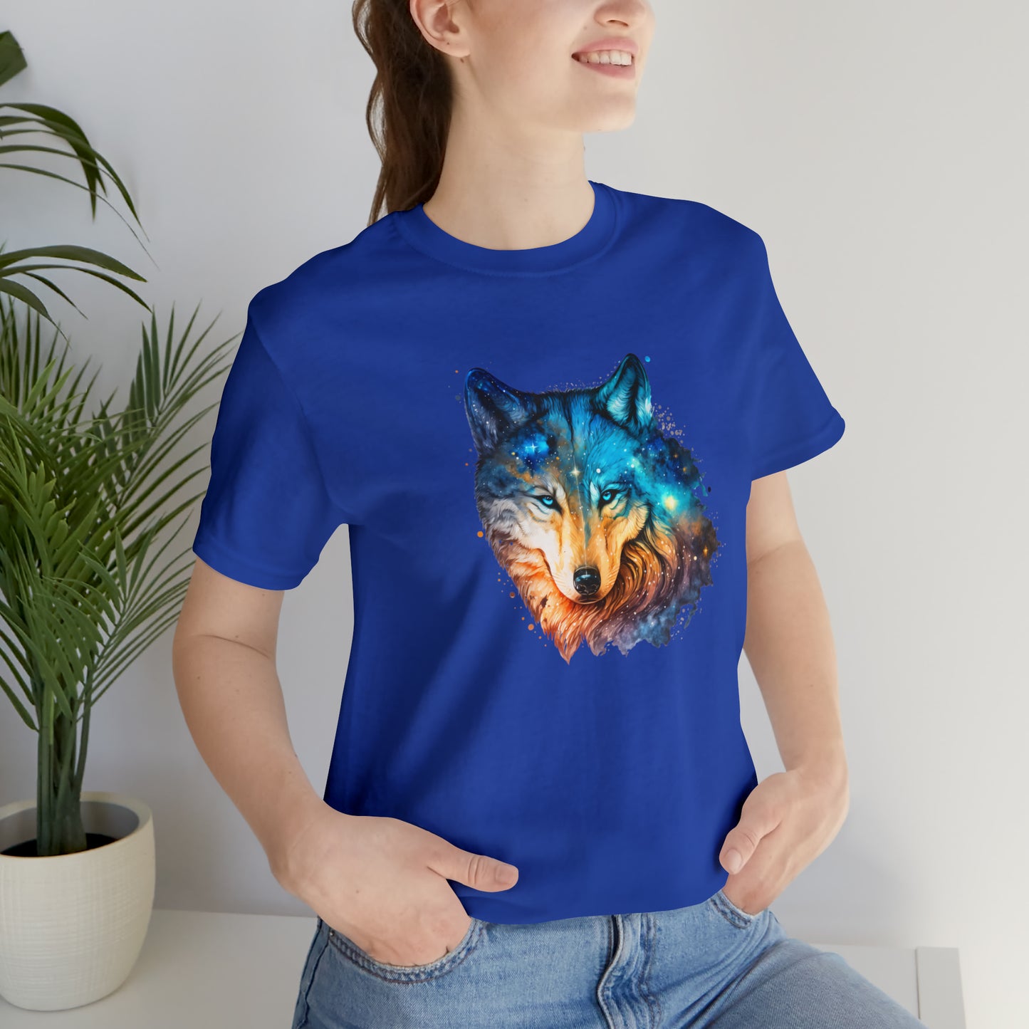 Unisex Jersey Short Sleeve Watercolor Wolf Tee