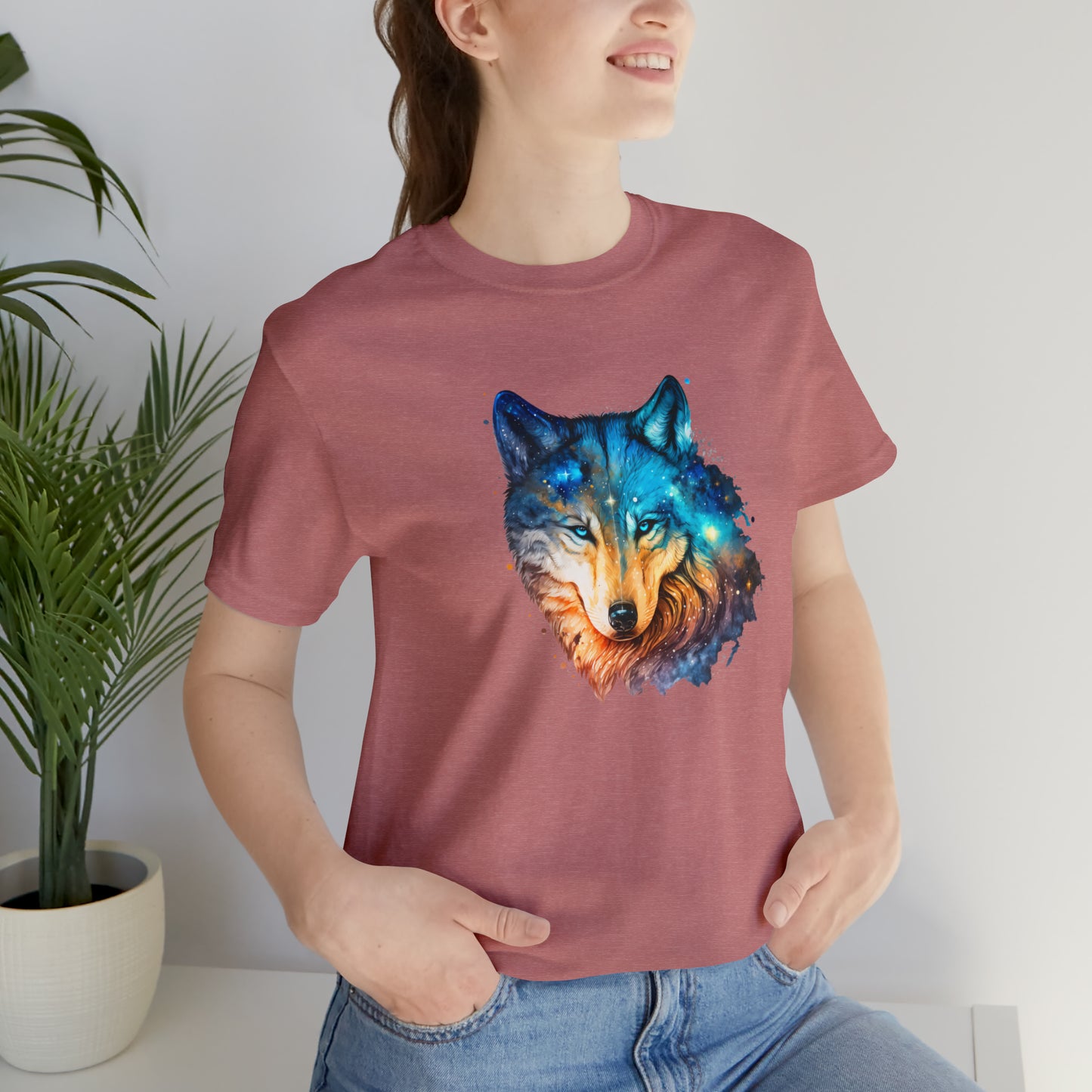 Unisex Jersey Short Sleeve Watercolor Wolf Tee